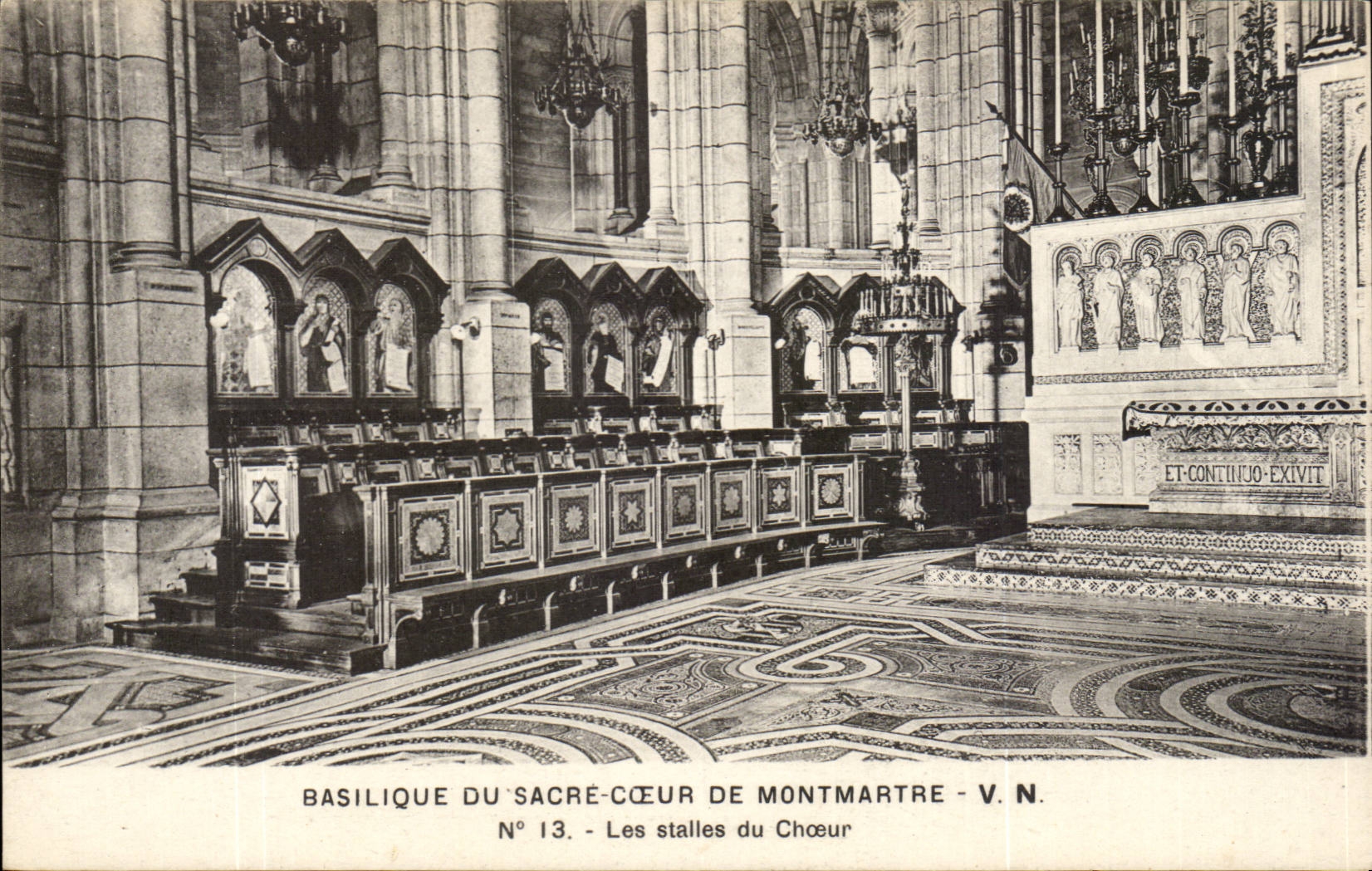 Paris - 15 - Basilique du Sacre Coeur - Les Stalles du Choeur - CPA