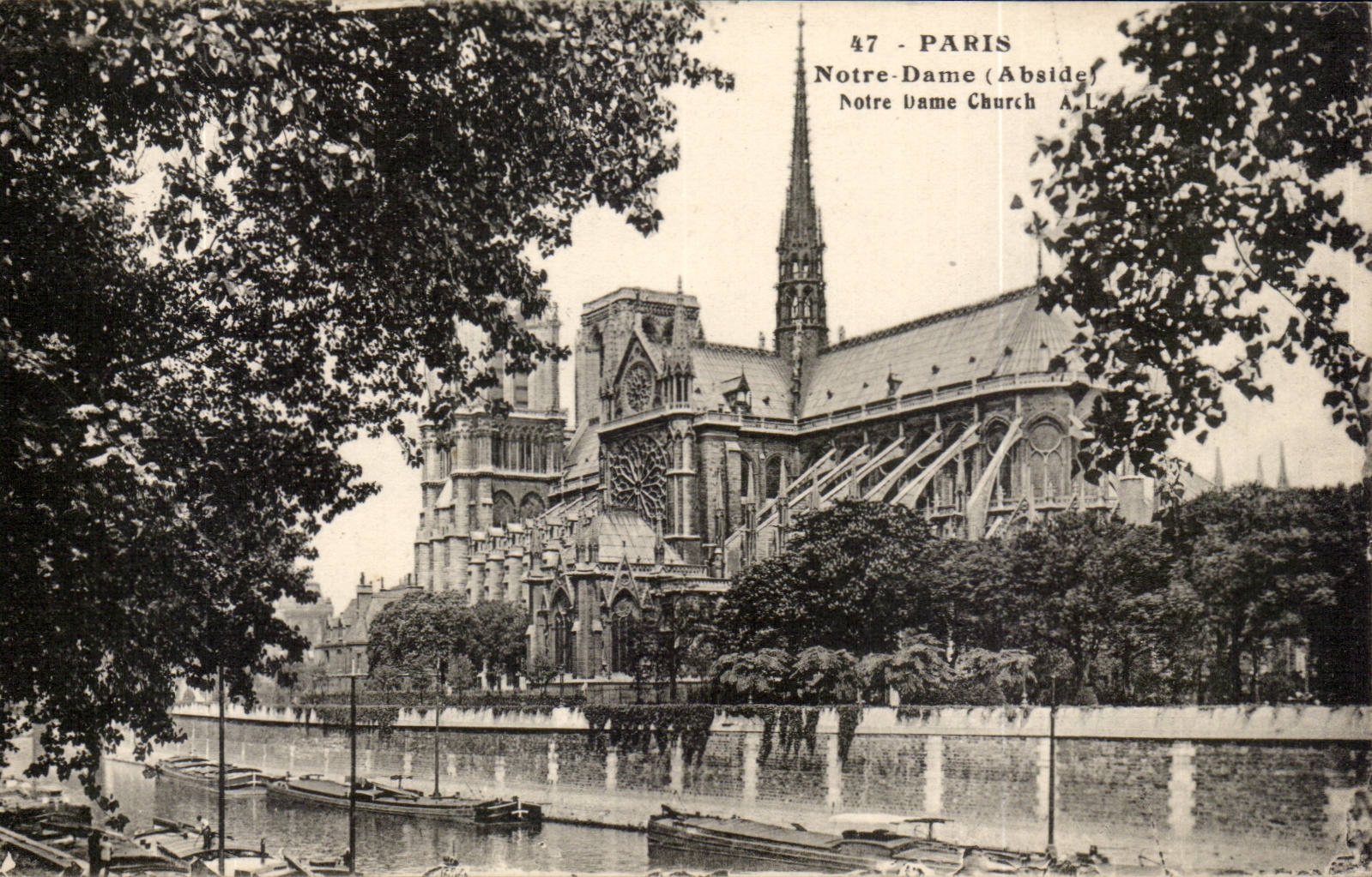 Paris - 4 - Notre Dame - L'Abside - CPA 