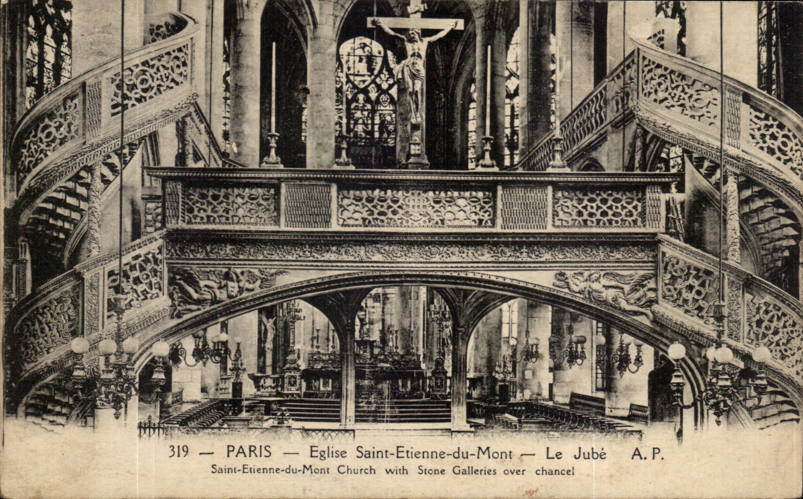 Paris - 5 - Church Saint Etienne of the Mount - Jube - CPA