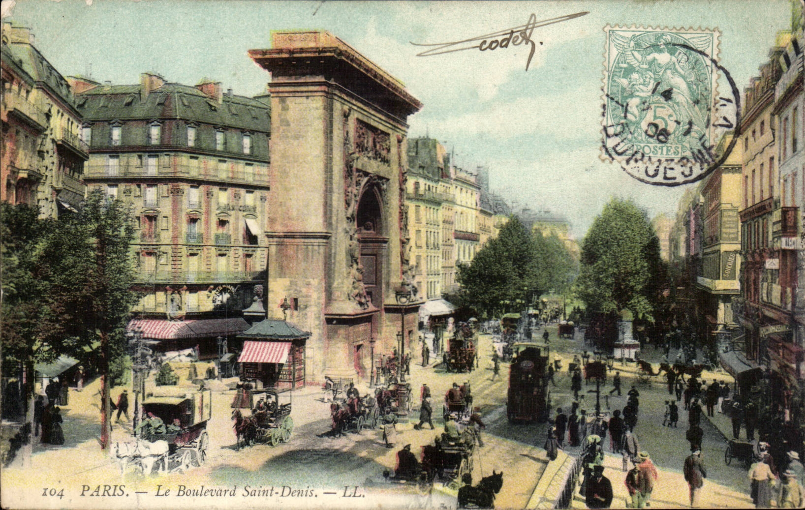 Paris - 10 - the Boulevard Saint Denis - CPA