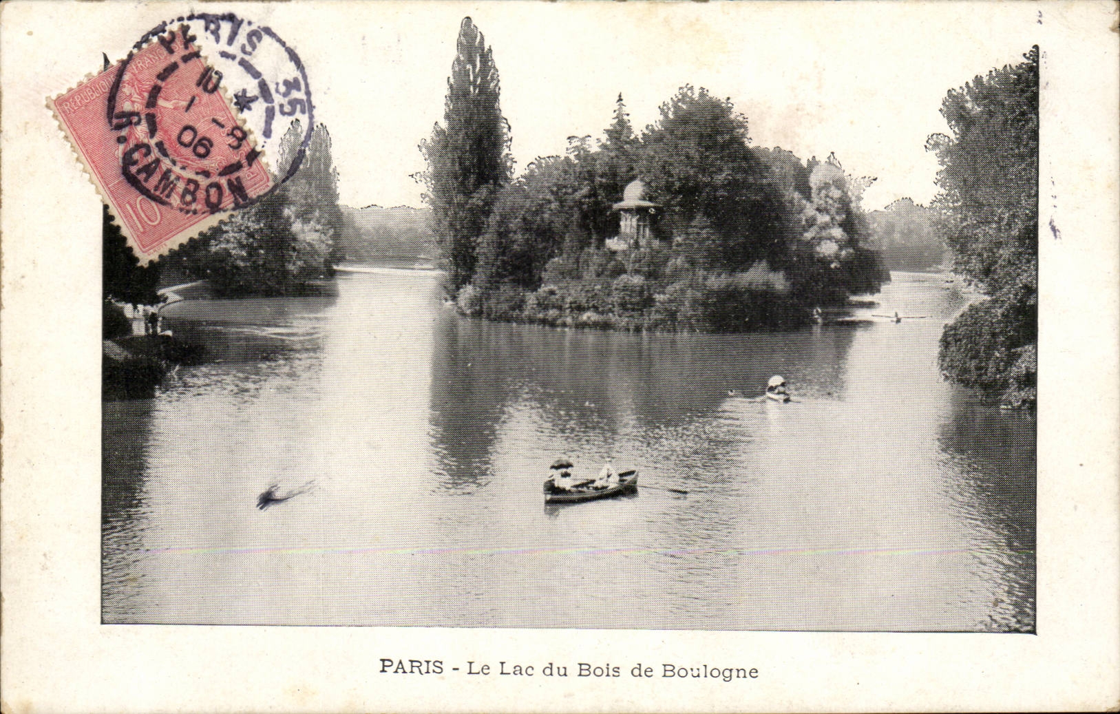 Paris - 16 - Le Bois de Boulogne - Le lac - bateau - boat CPA