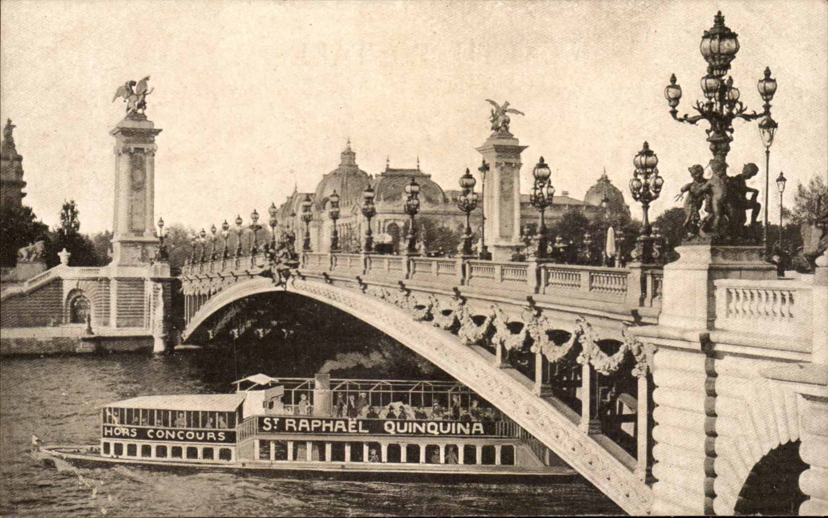Paris -7 - Pont Alexandre III - St Raphael Quinquina - bateau - boat CPA