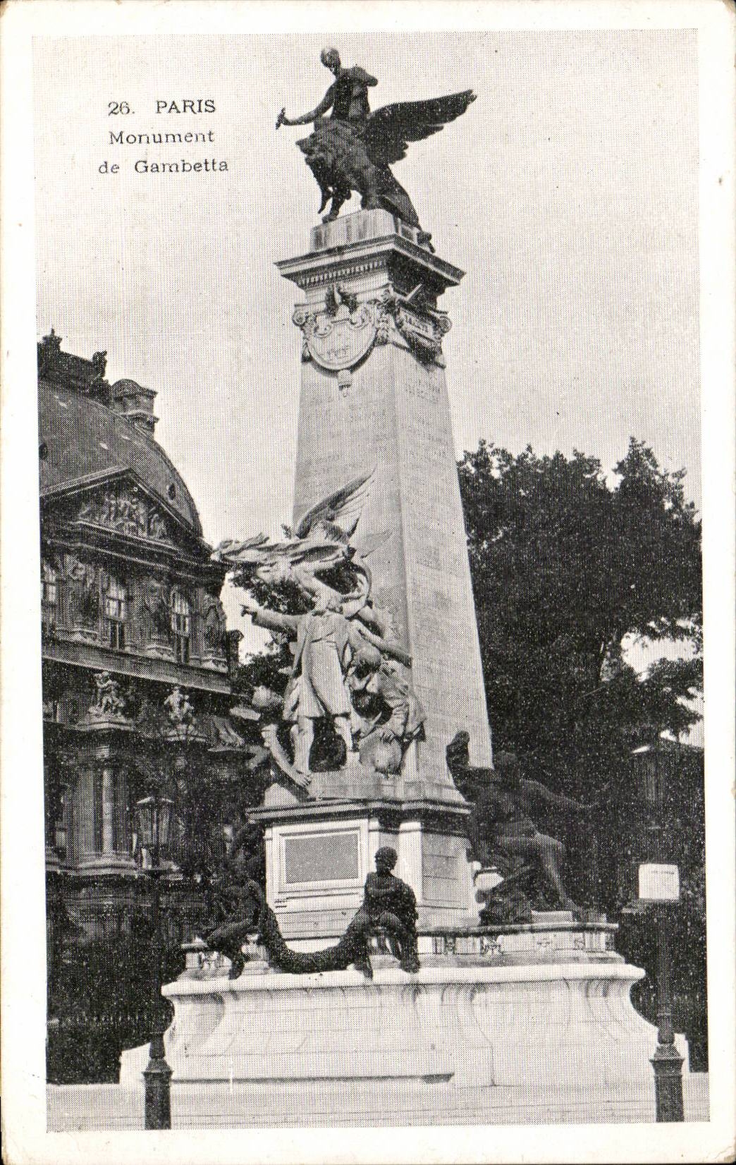 Paris - 1 - Monument de Gambetta CPA 