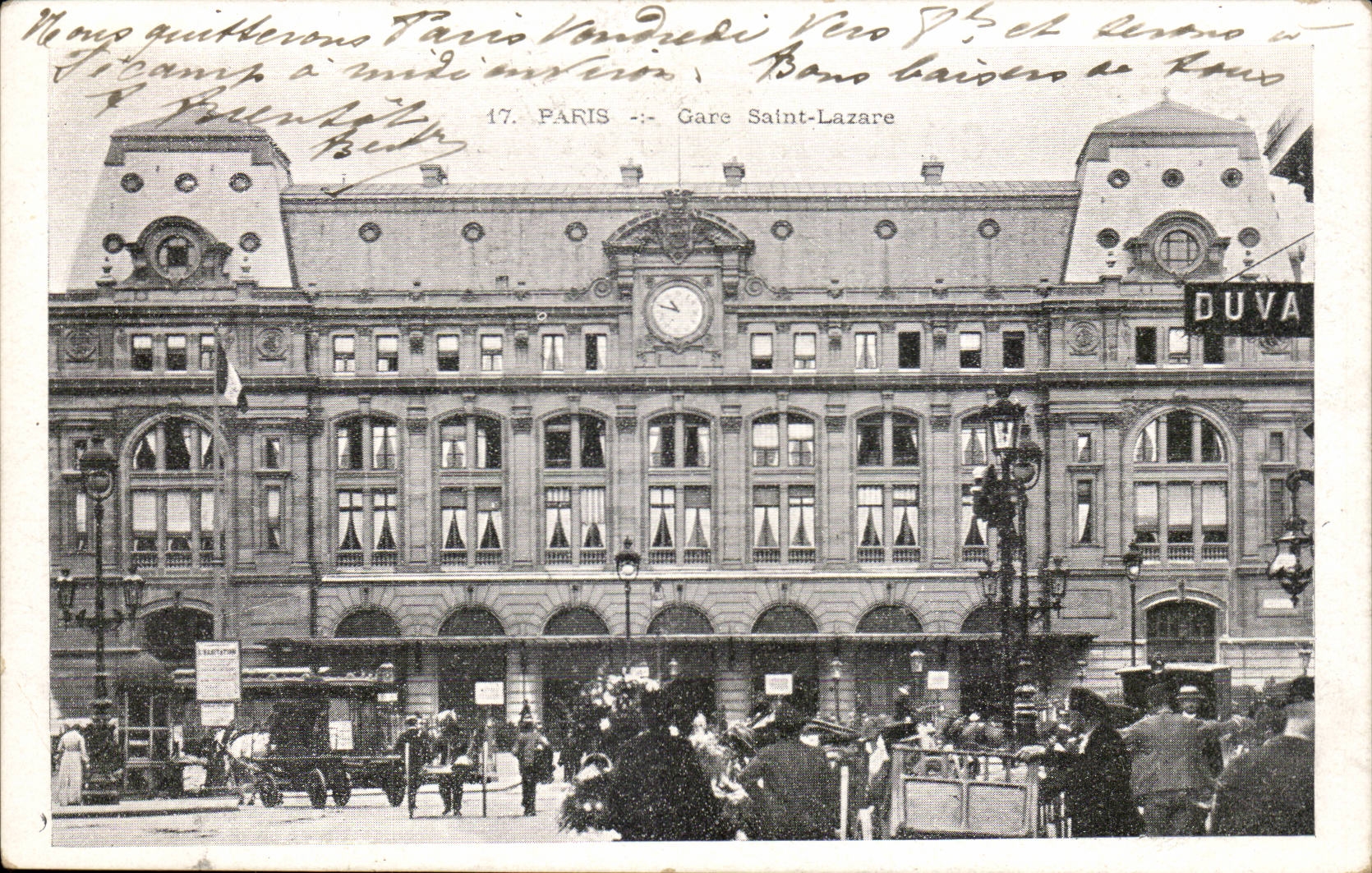 Paris - 8 - Station Saint Lazare CPA