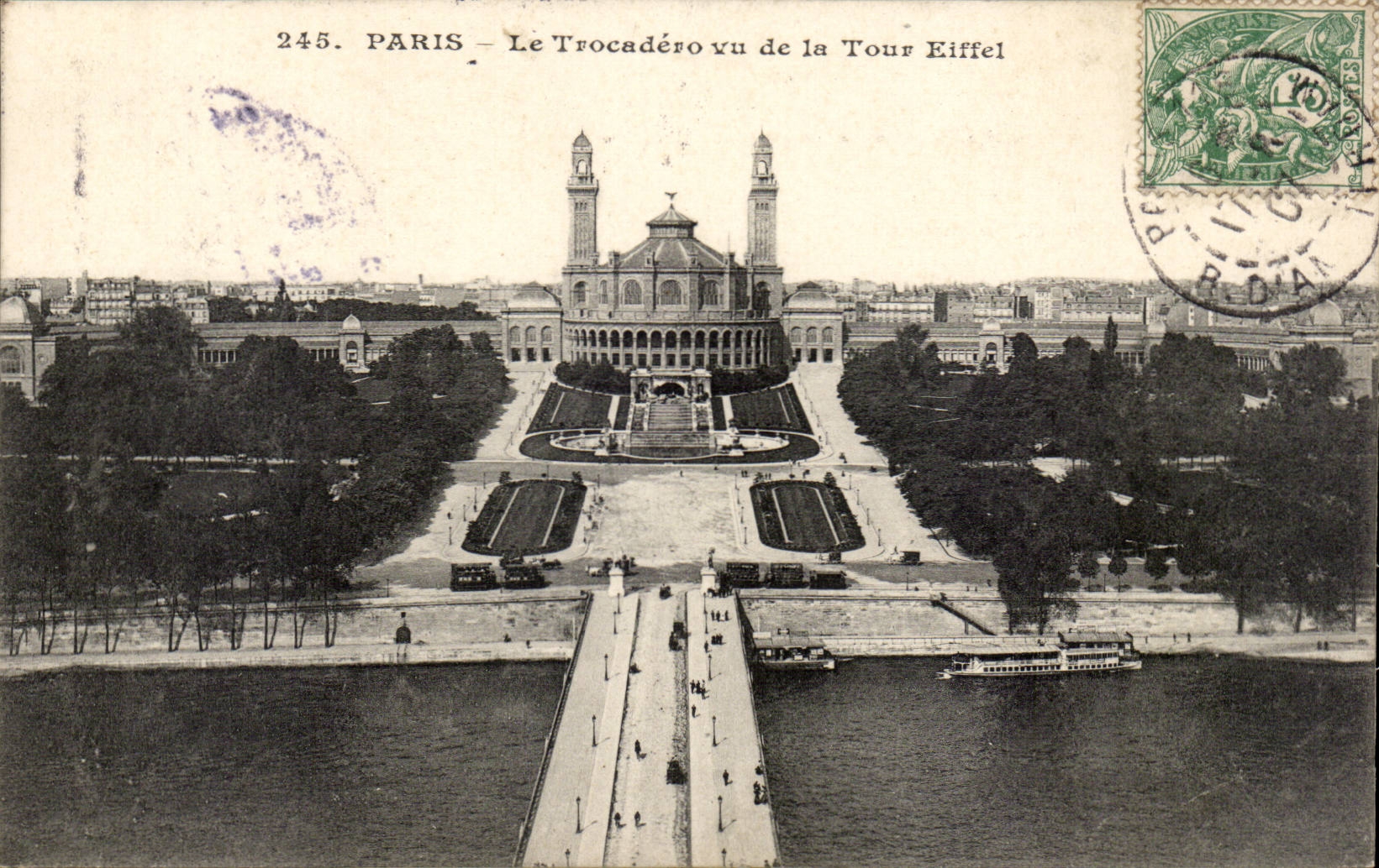 Paris - Trocadero seen of the Eiffel Tower
