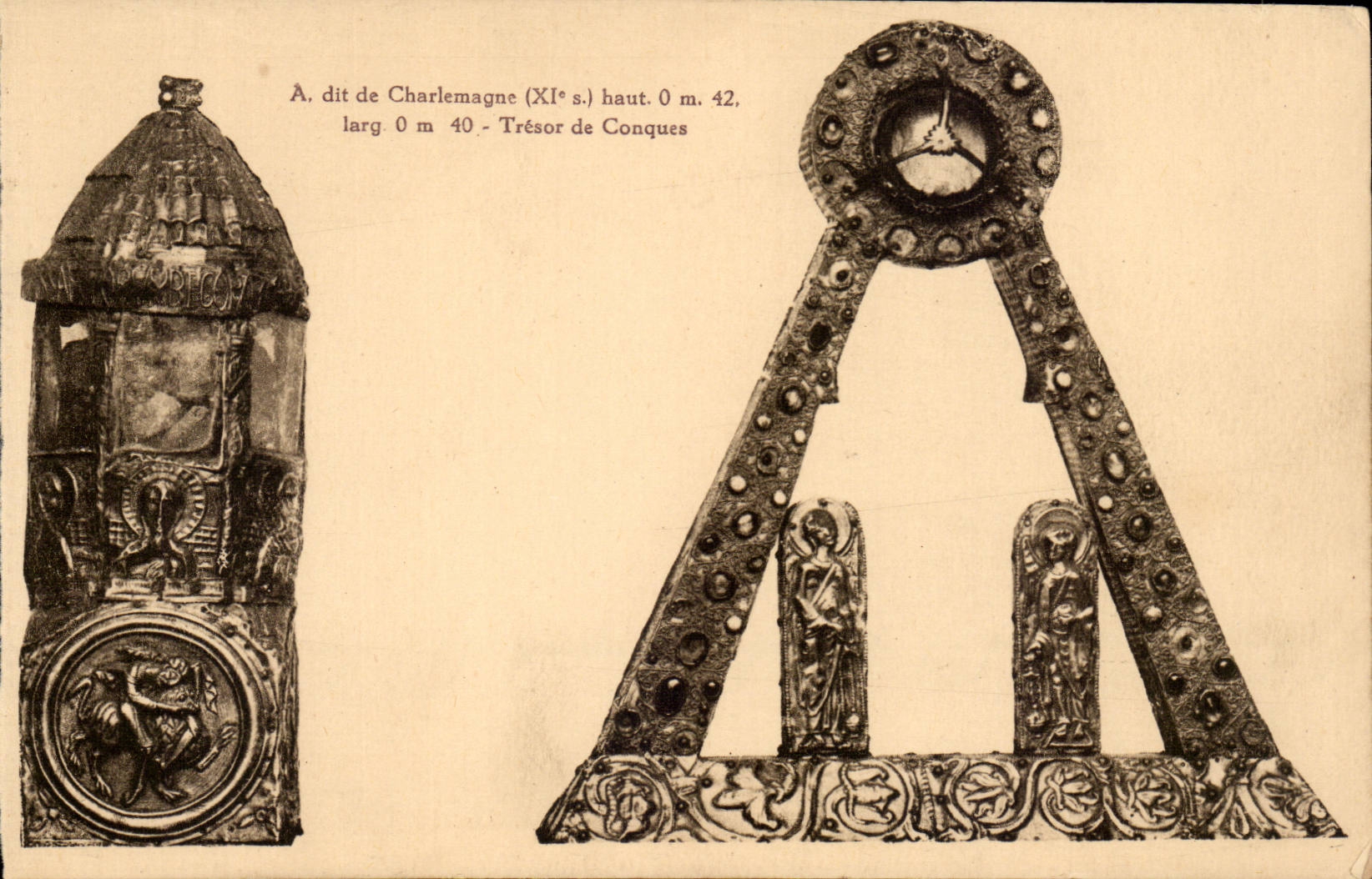 Conches - Treasure of Conches - known as Charlemagne XI century CPA