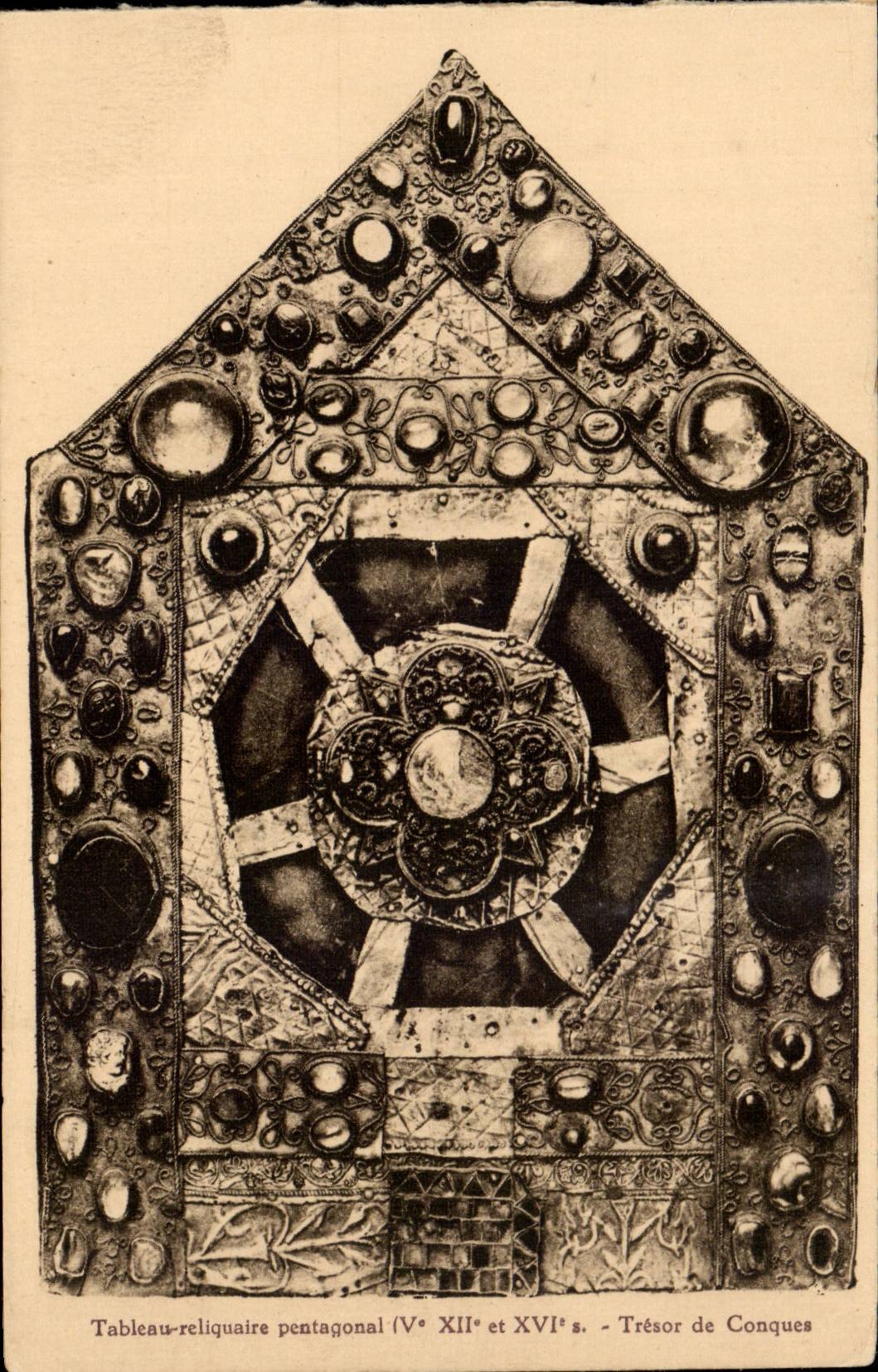 Conches - Pentagonal Table reliquary - Treasure of Conches CPA