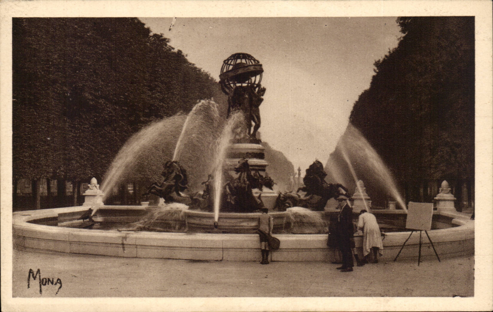 Paris - 14 - Fountain of the Observatory - Small Tables of Paris - CPA