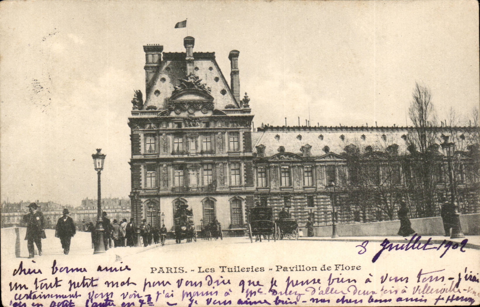 Paris - 1 - Les Tuileries - Pavillon de Flore - CPA