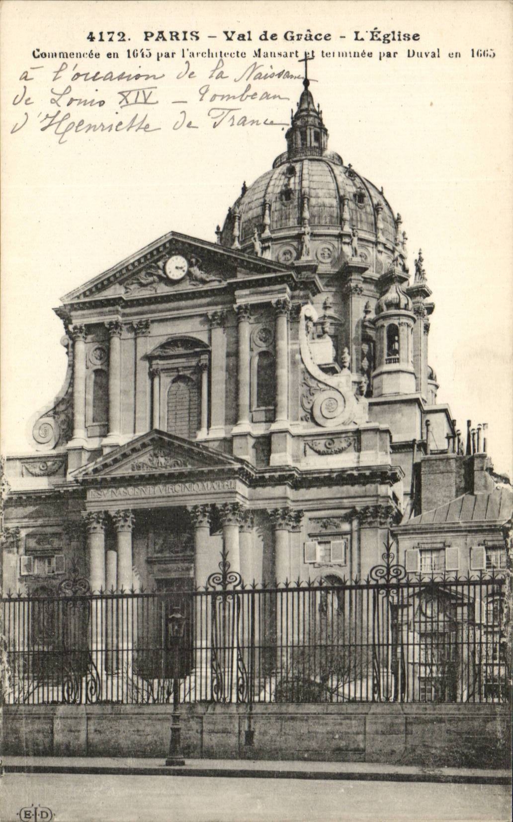 Paris - 5 - Val de Grâce - the Church - CPA