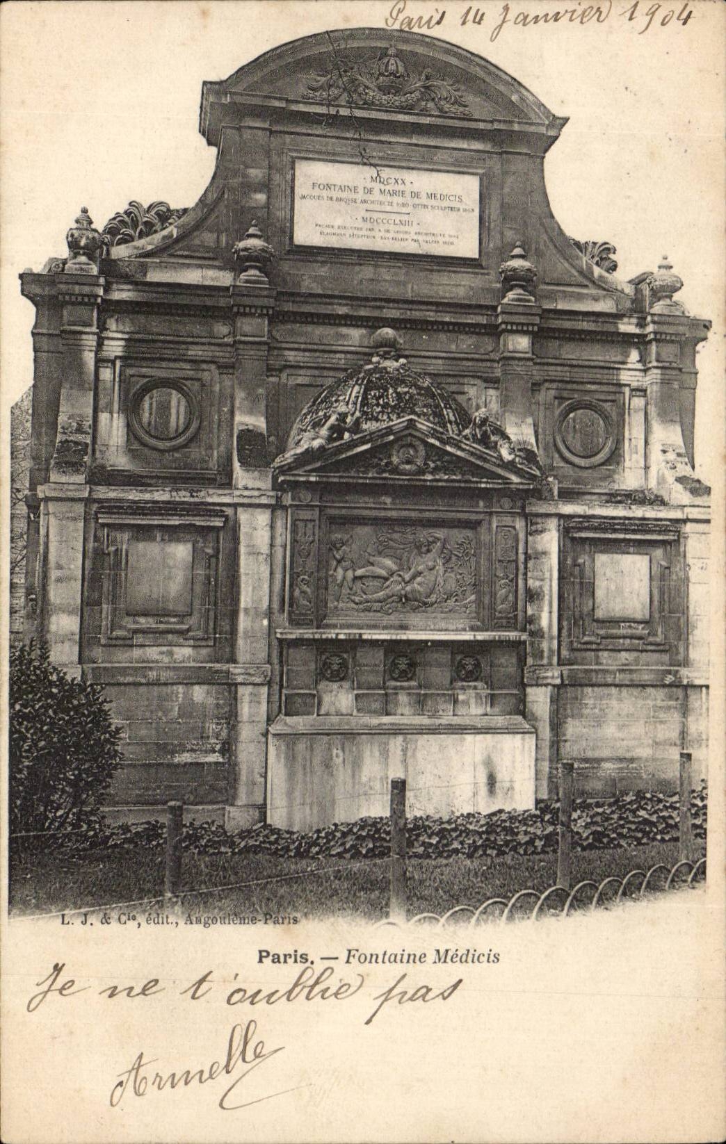 Paris - 6 - Medicis Fountain - CPA