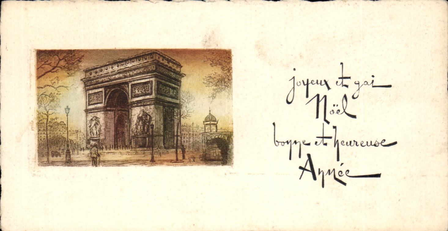 Paris - 8 - Arc de Triomphe - table - the little painting - art - CPA