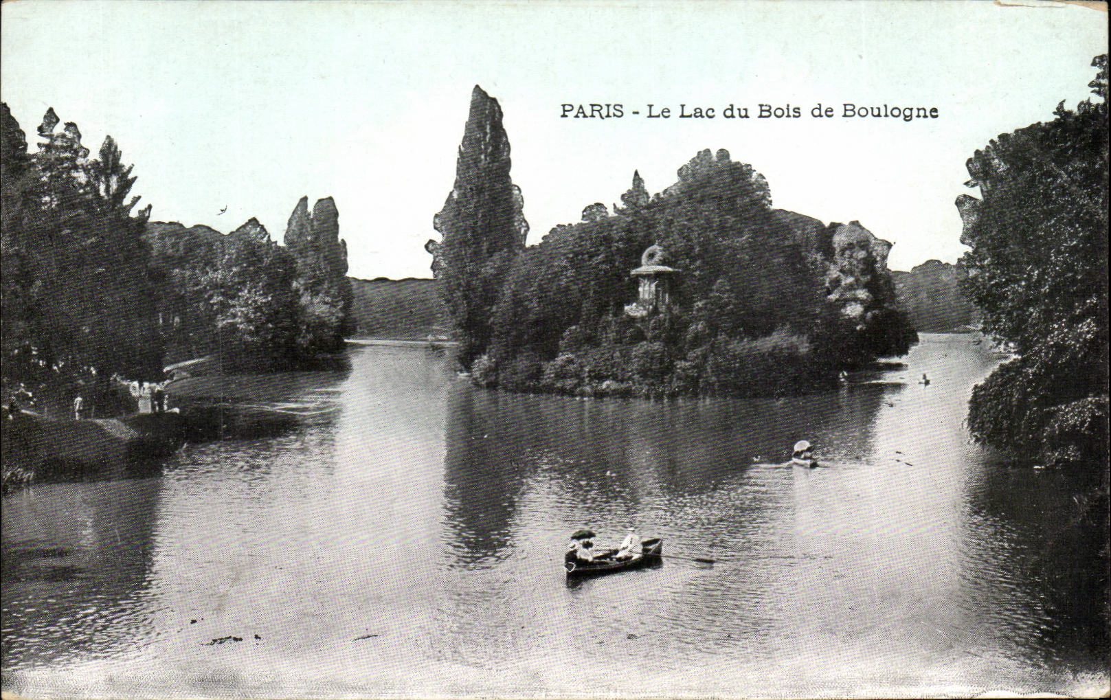 Paris - 16 - Bois de Boulogne - Le Lac - bateau - boat - CPA