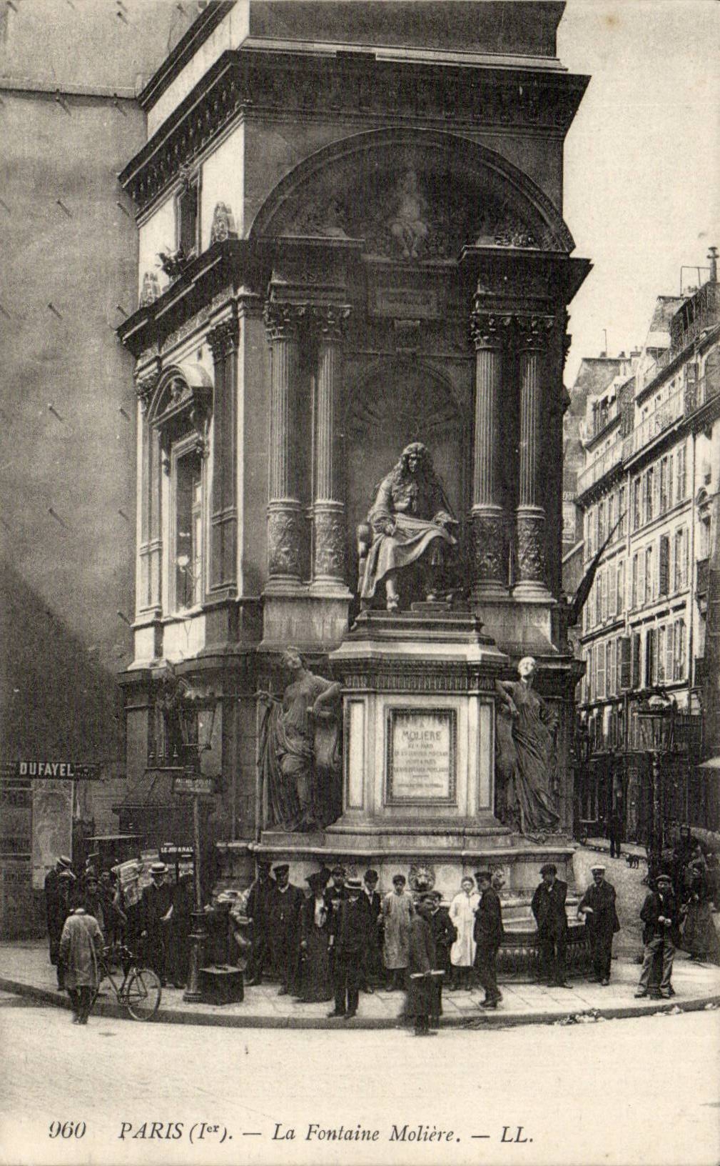 Paris - 1 - La Fontaine Moliere - CPA