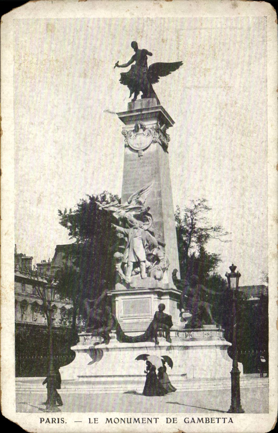 Paris - 1 - Monument de Gambetta - CPA 