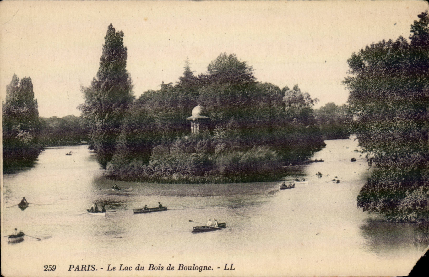 Paris - 16 - Bois de Boulogne - the Lake - boat - boat - CPA