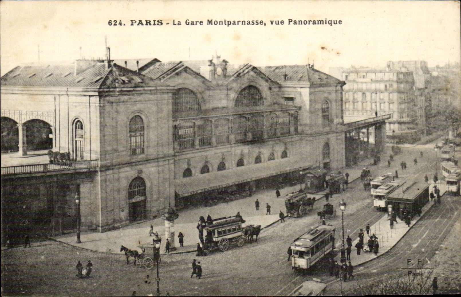 Paris - 15 - Train station Montparnasse - horse - horse - CPA