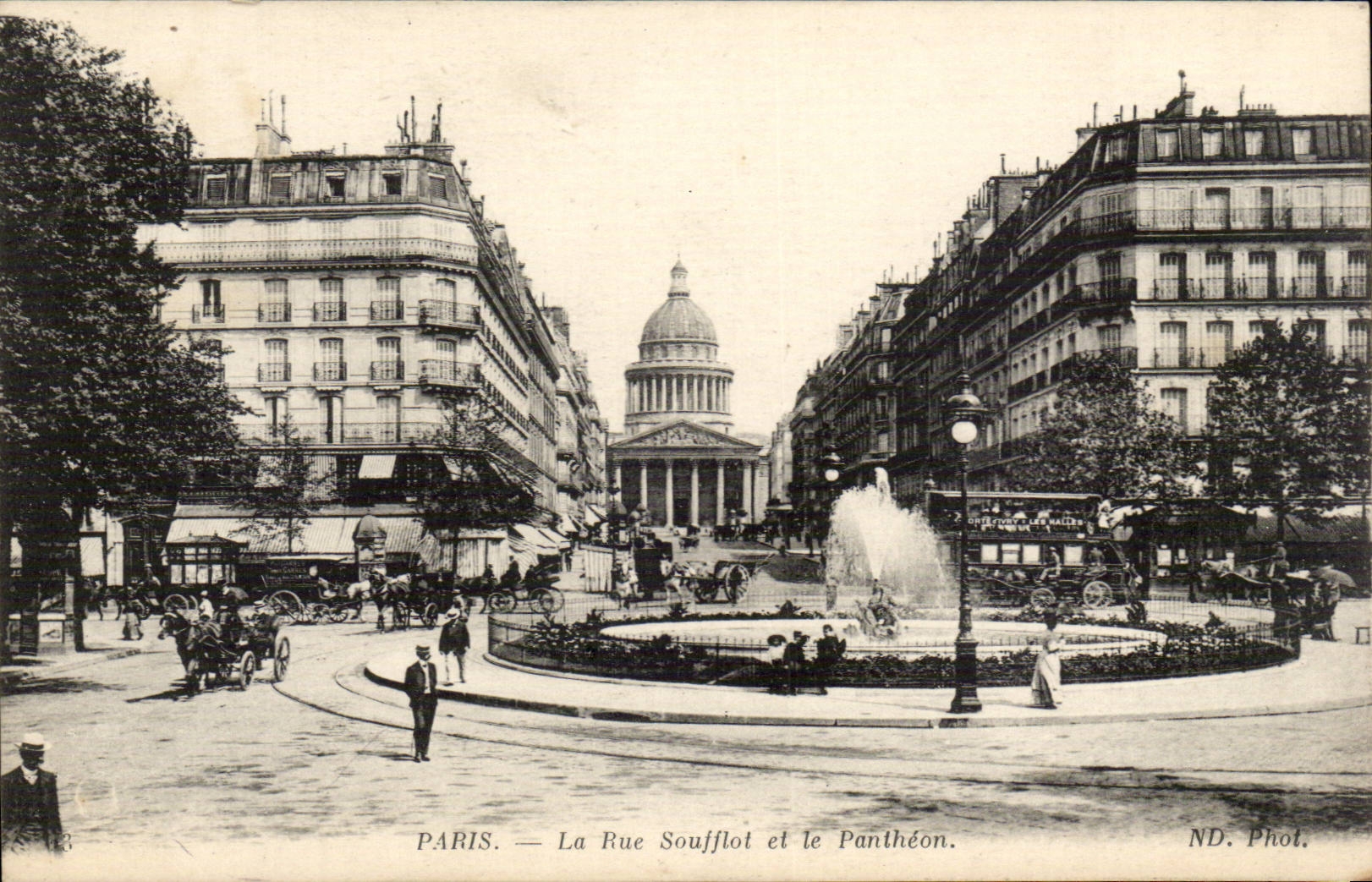 Paris - 5 - the Street Soufflot and the Pantheon - CPA