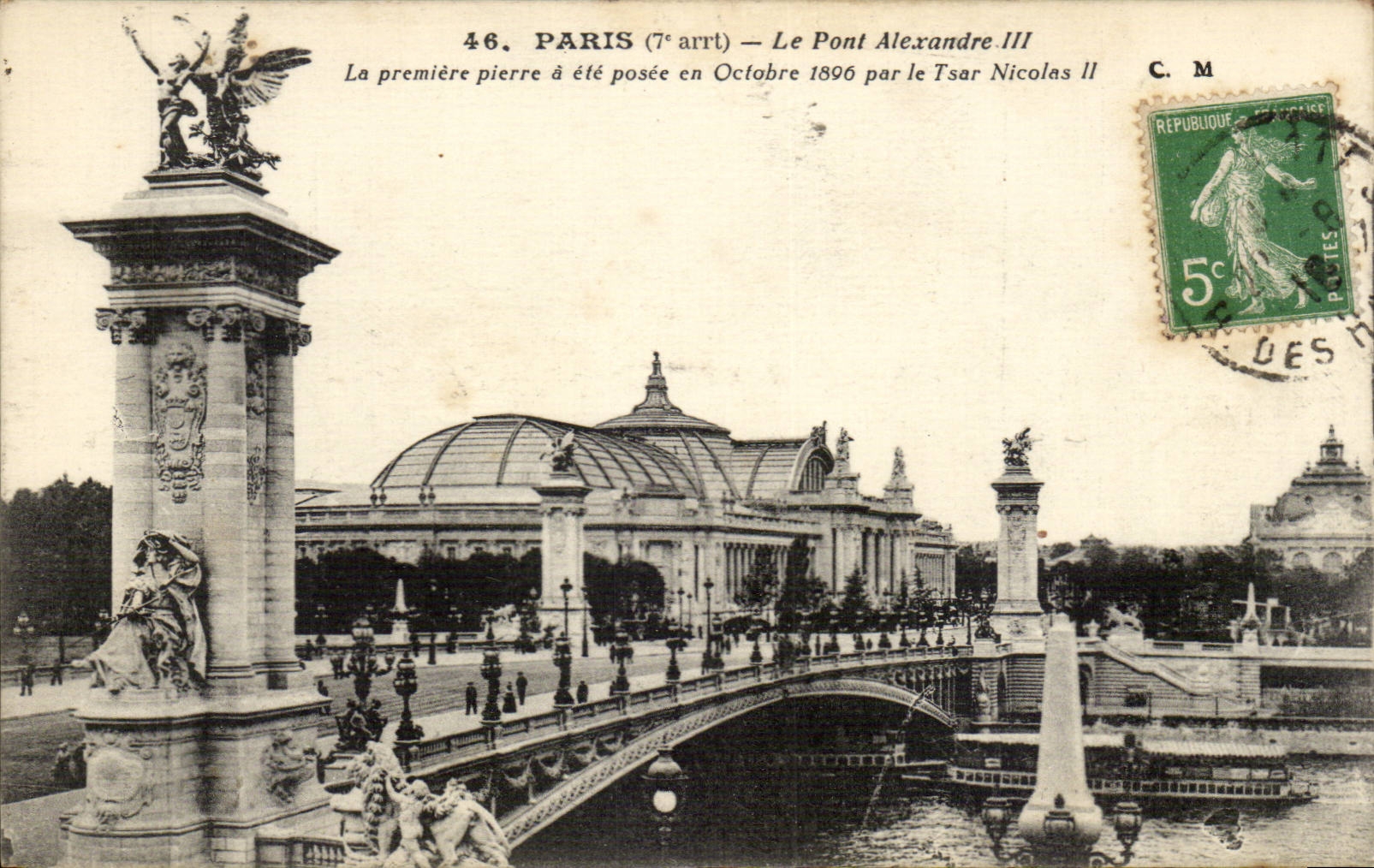 Paris - 7 - the Bridge Alexandre III - bridge - CPA