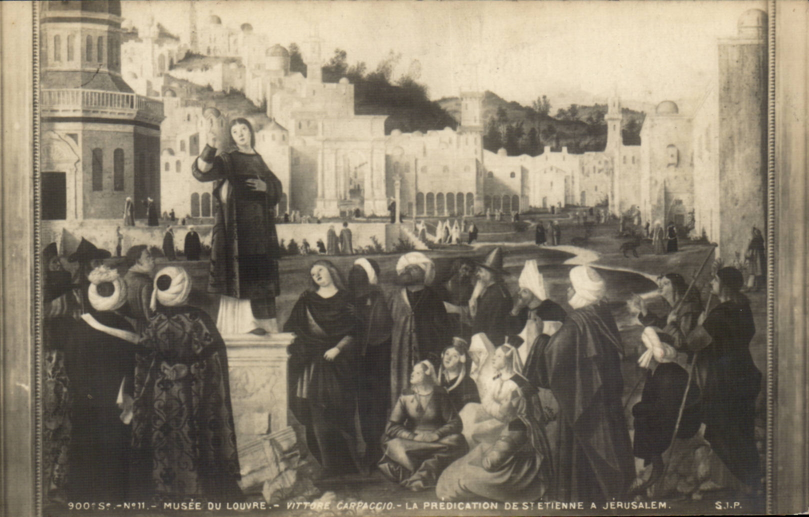 Paris - 1 - Musee du Louvre - La Predictation de St Etienne a Jerusalem - Arts - tableau CPA