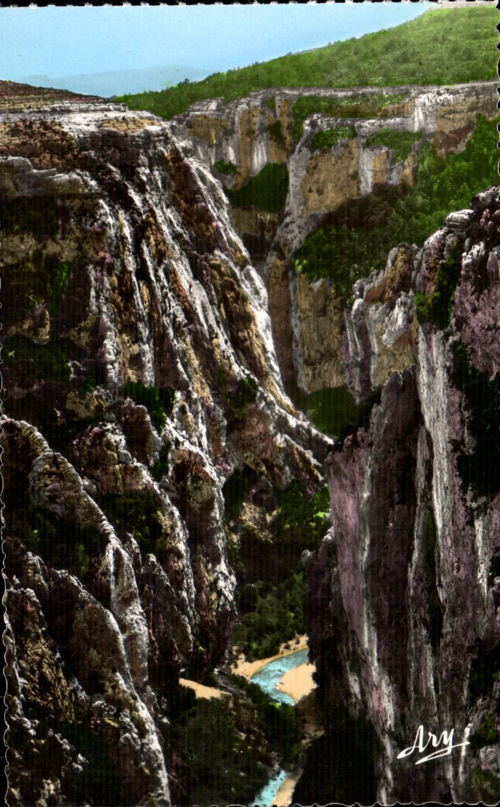 Verdon - Les Gorges Pittoresques - Vu de la Nouvelle Route de la Malice - CPA