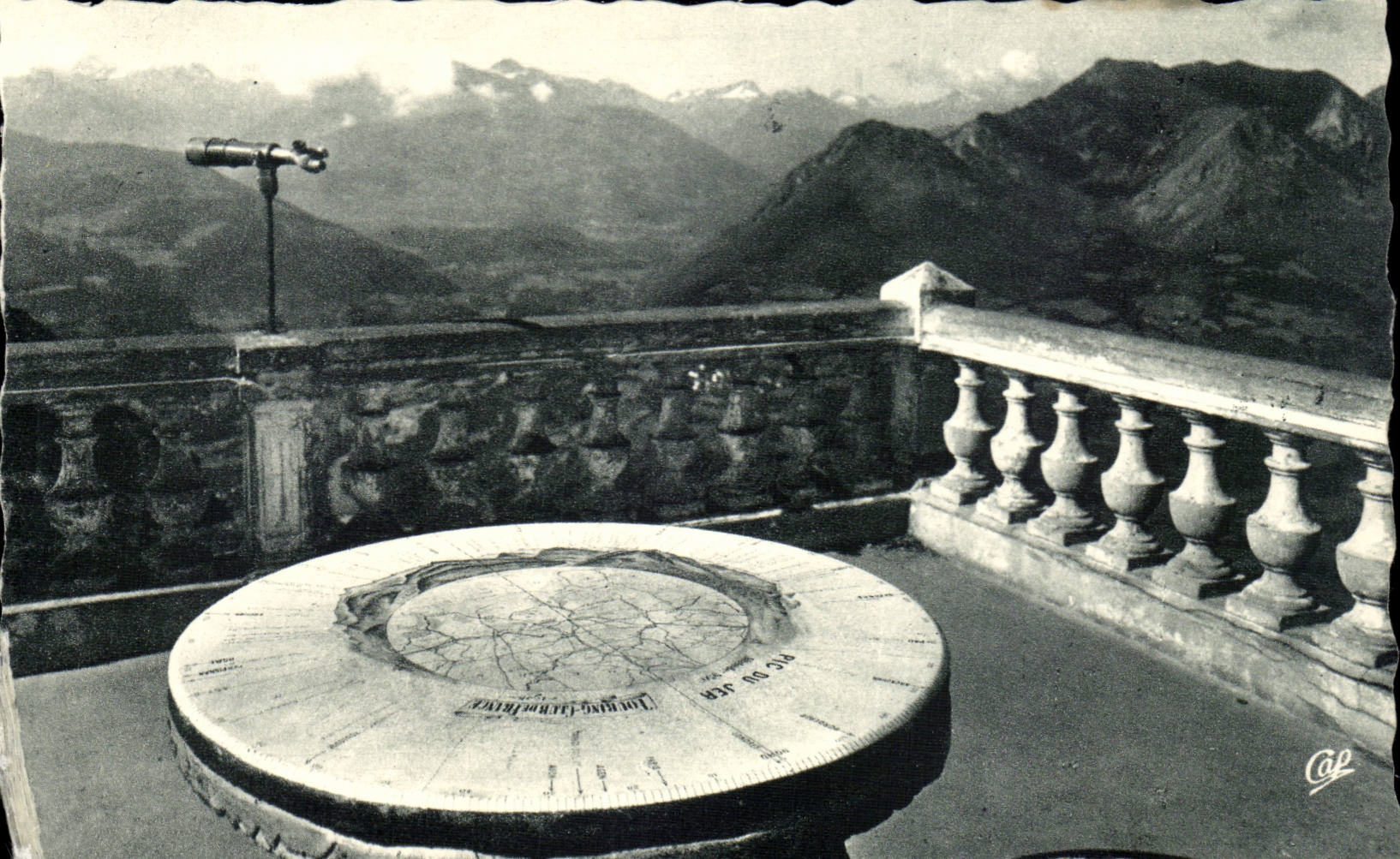 Lourdes - Peak of Jer - Table of Orientation of the Observatory - CPA