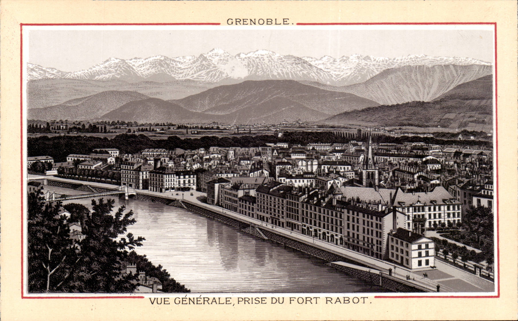 Grenoble - Ansicht genommenes Fort Flugzeug - CPA