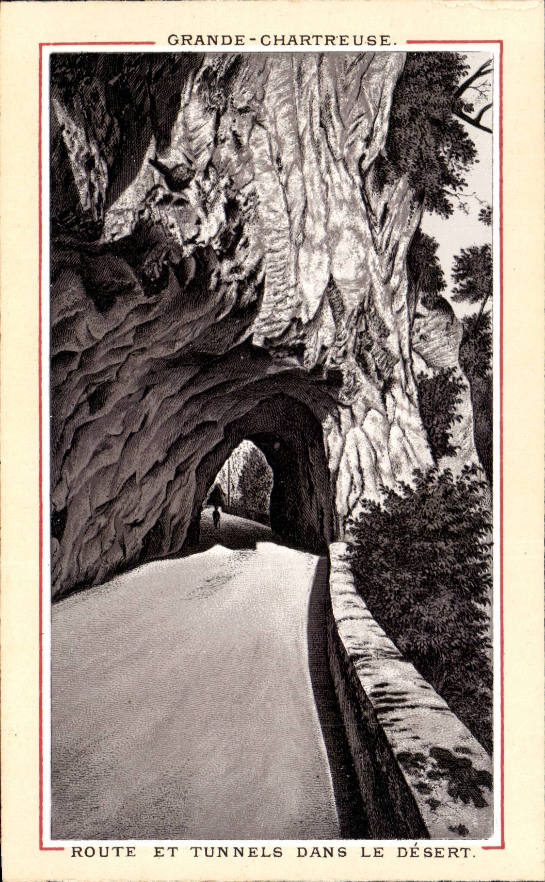 Grosses Chartreuse - Strasse und Tunnel im Serve - CPA