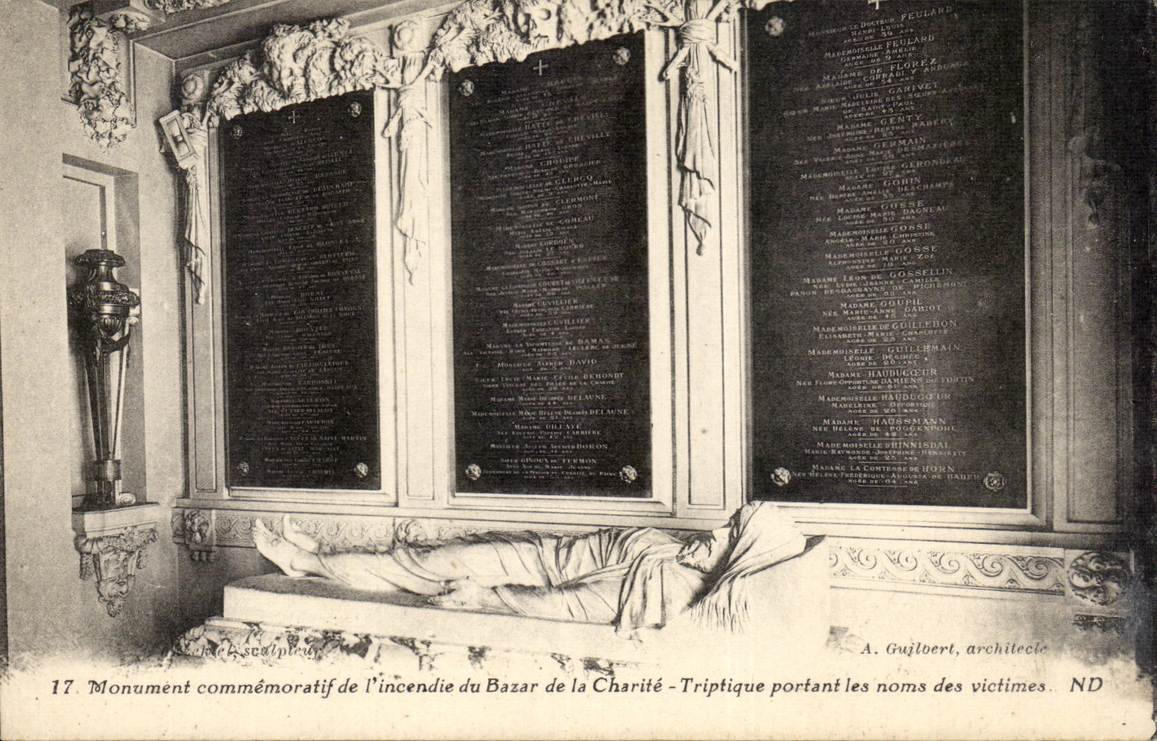 Paris - Monument de l'Incendie du Bazar de la Charite - CPA