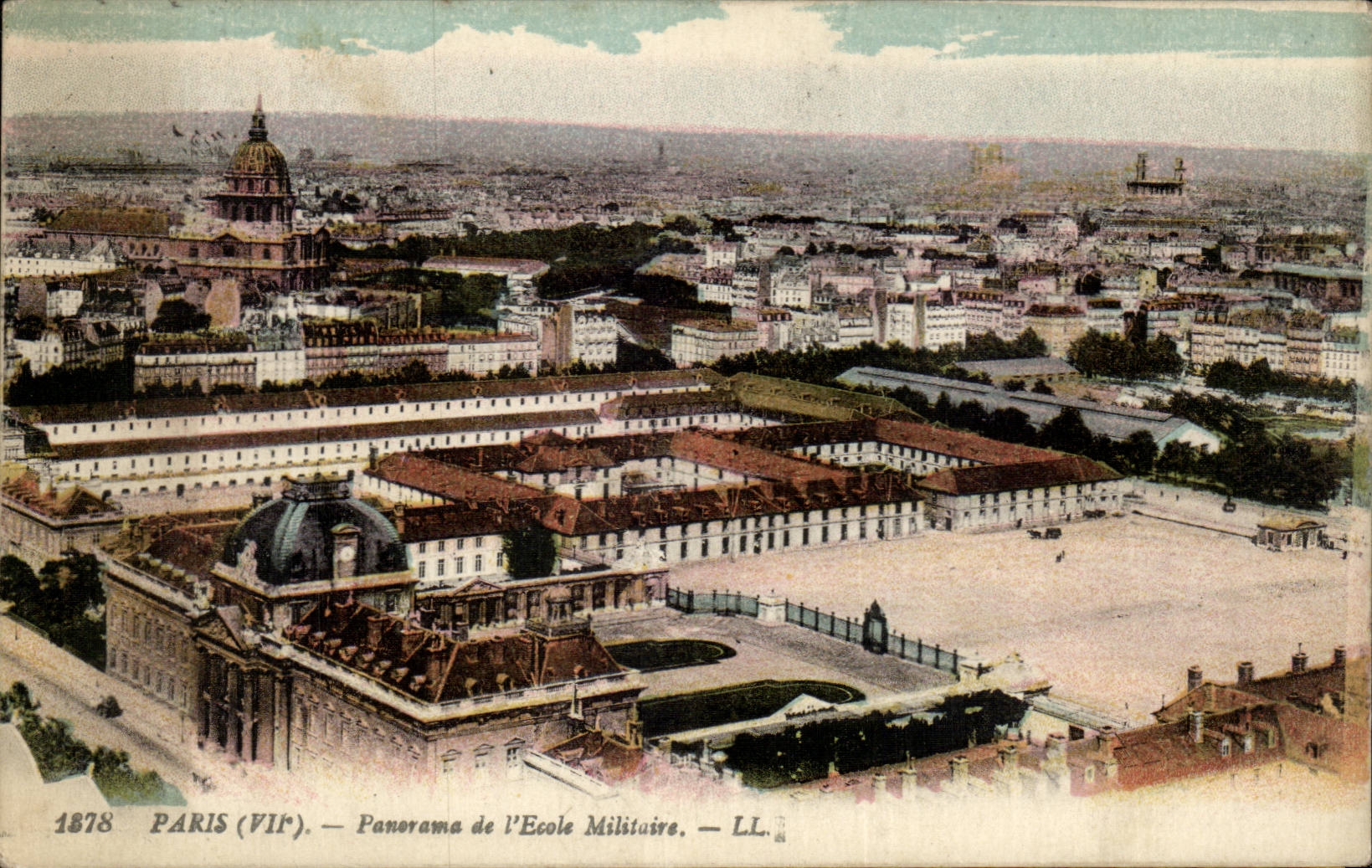 Paris - 7 - Panorama of the Military academy - CPA