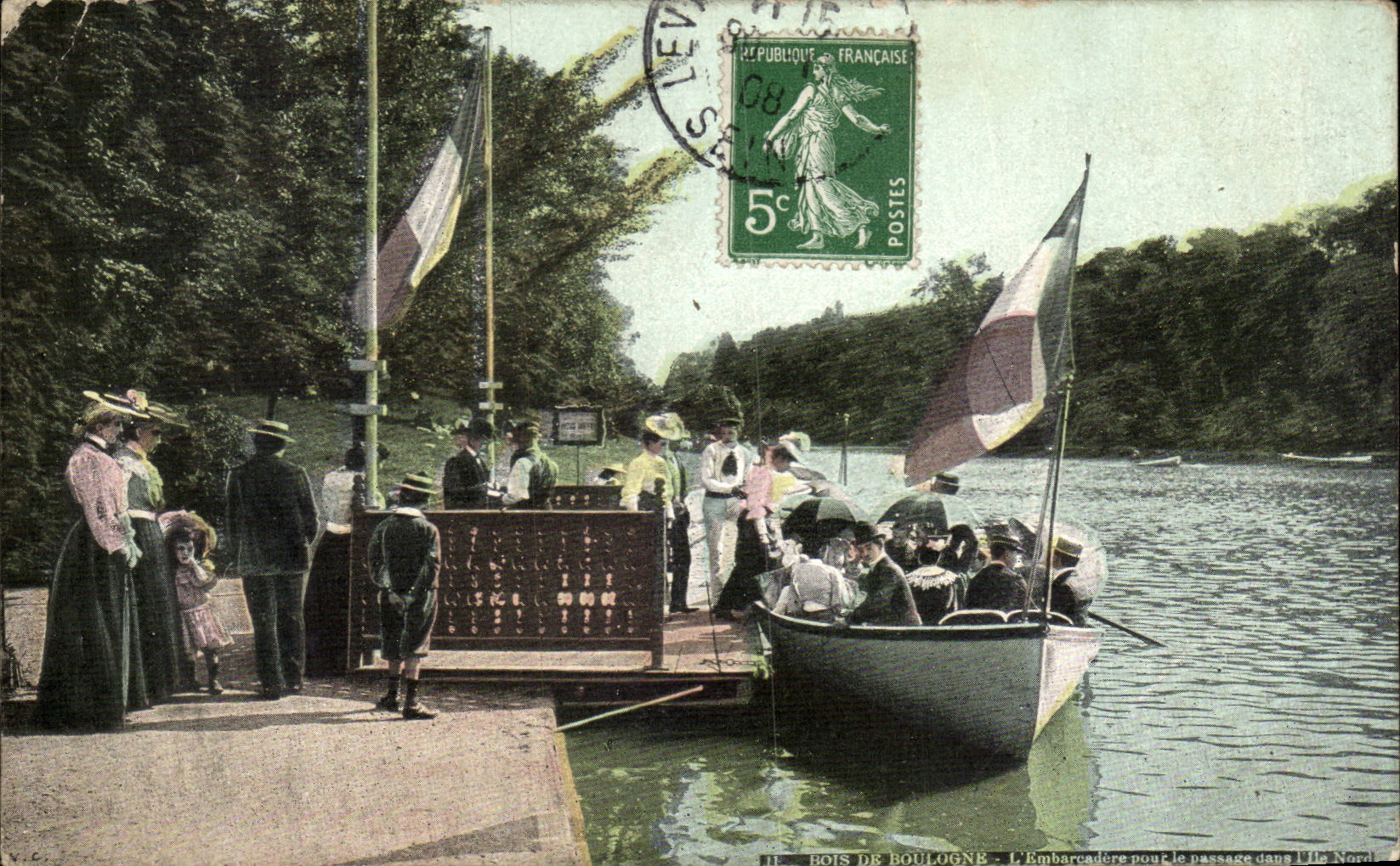 Paris - 16 - Bois de Boulogne - the Landing stage - Boat - Boat - CPA