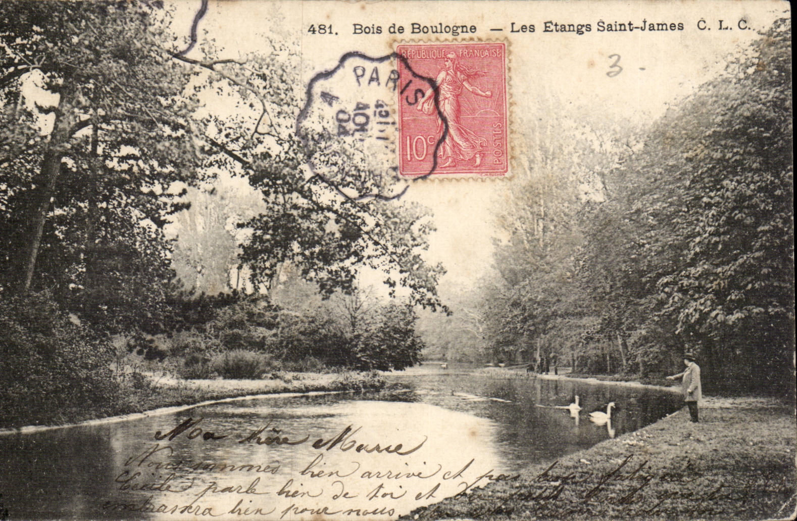 Paris - 16 - Wood of Boulogne - the Ponds Saint James - CPA