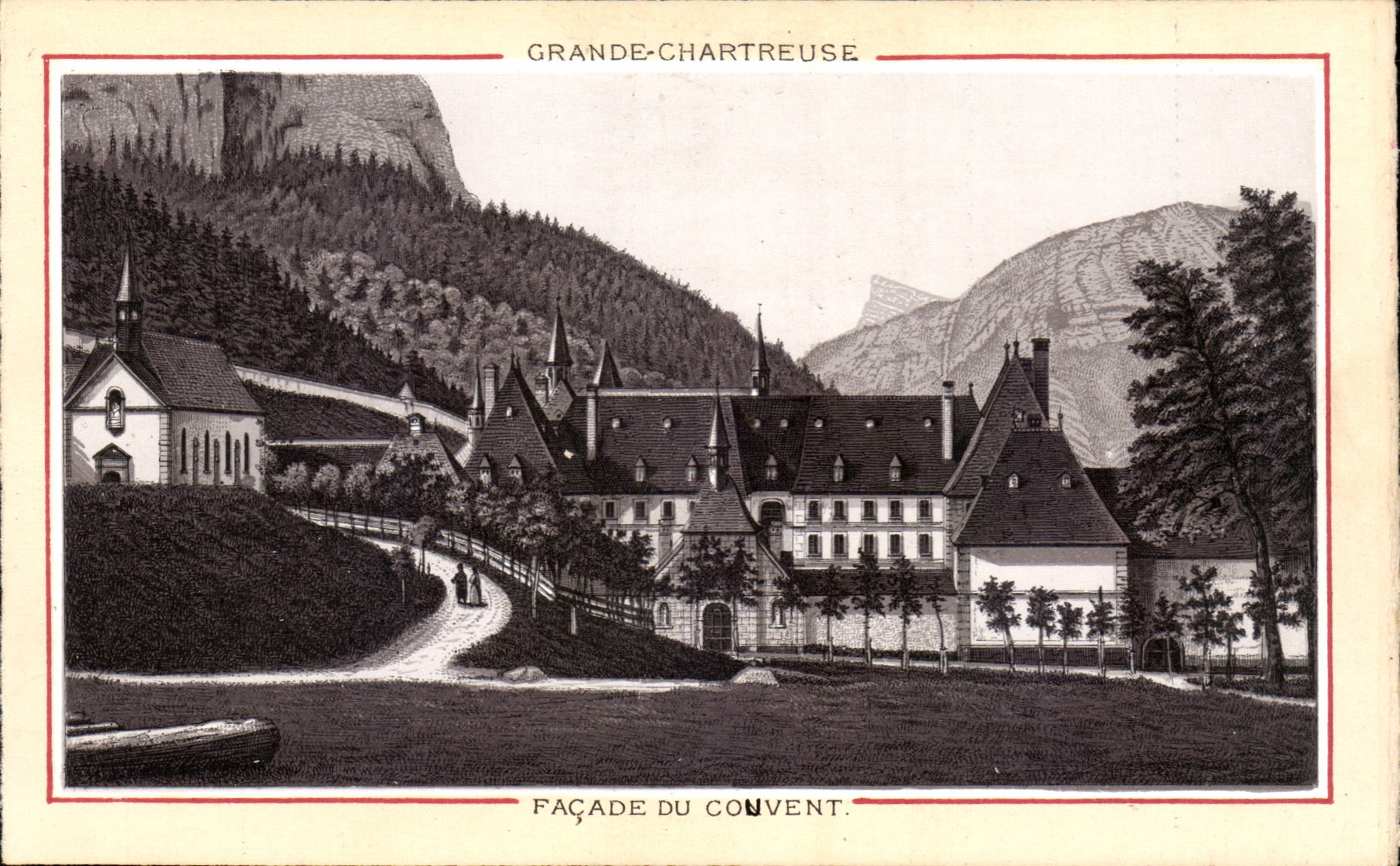 Grosses Chartreuse - Front des Klosters - CPA