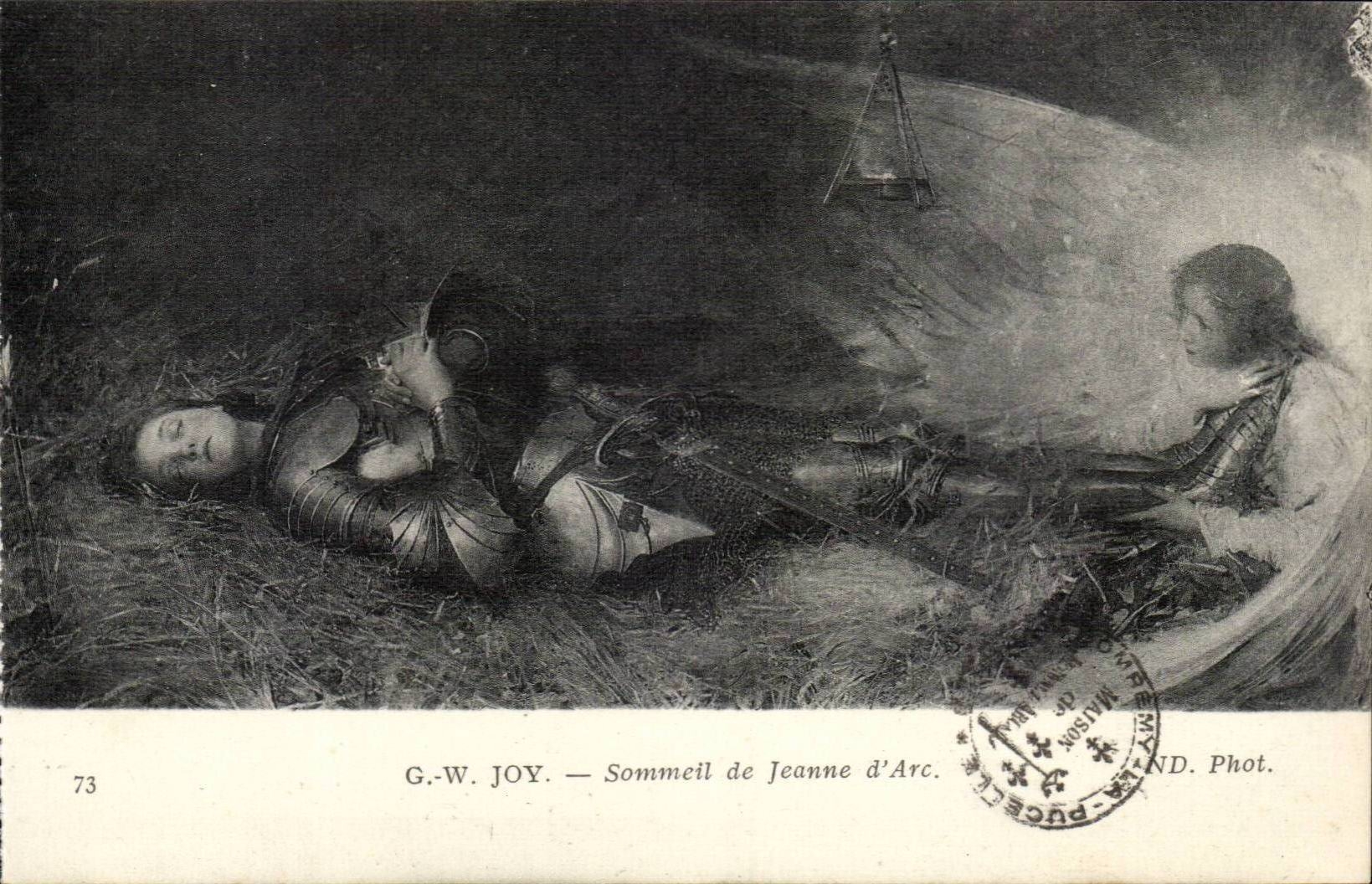 Arts - Tableaux - Sommeil de Jeanne d'Arc - G W Joy CPA 