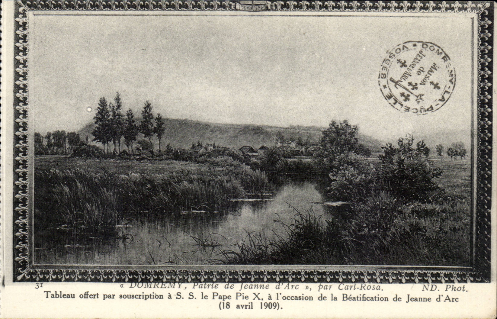 Domremy - Teil Jeanne D des Bogens durch Karl Rosa - CPA