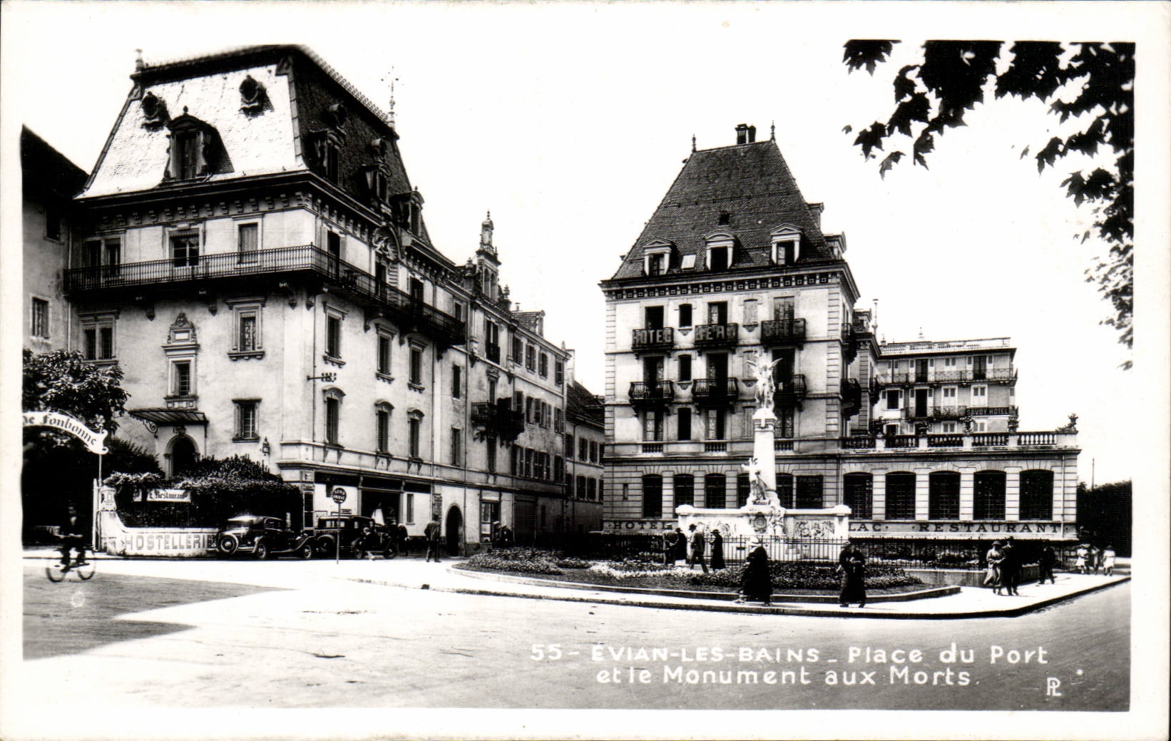 Evian les Bains - Place of the Port - War memorial - CPA