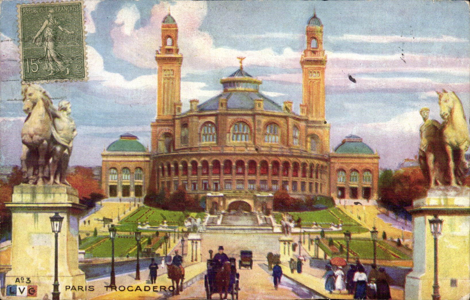 Paris - 16 - Trocadero - table - painting - art - CPA