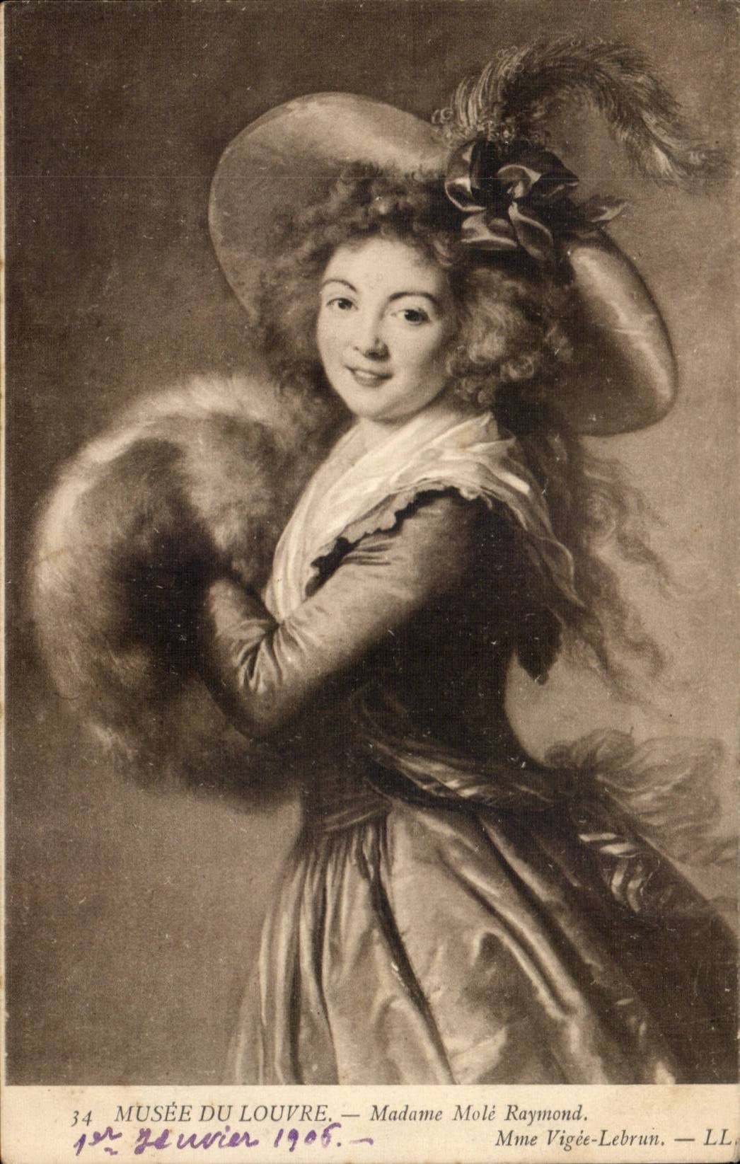 Paris - 1 - Musee du Louvre - Arts - Tableaux - Madame Mole Raymond - CPA