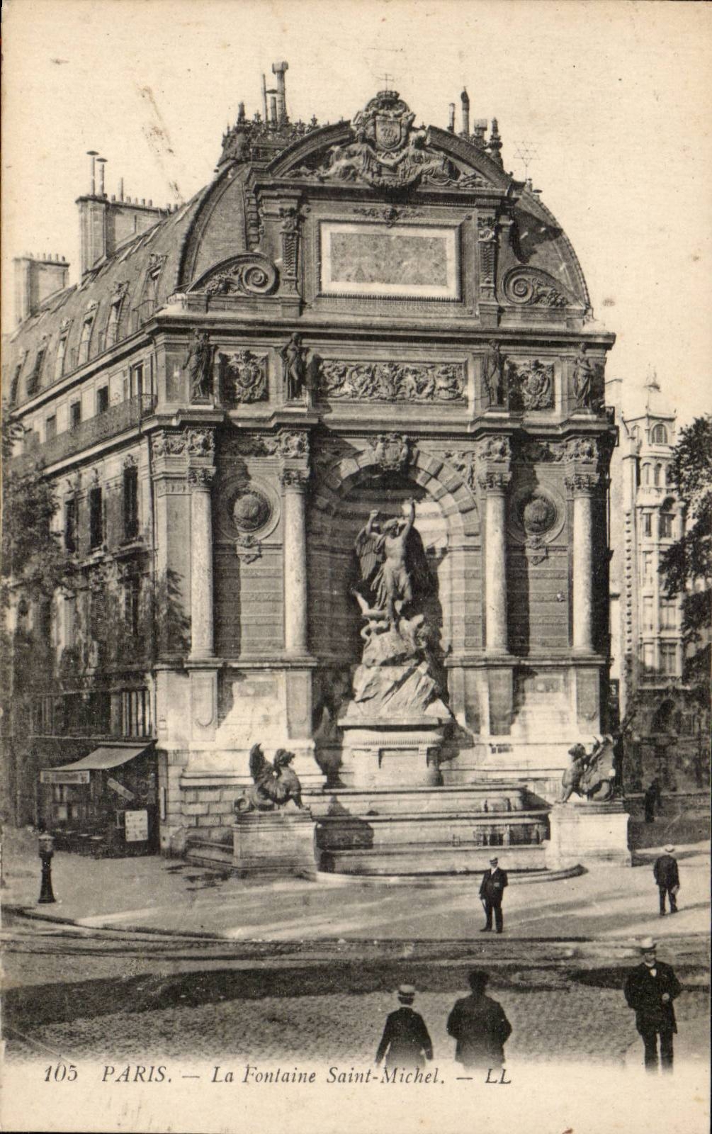 Paris - 4 - La Fontaine Saint Michel - CPA