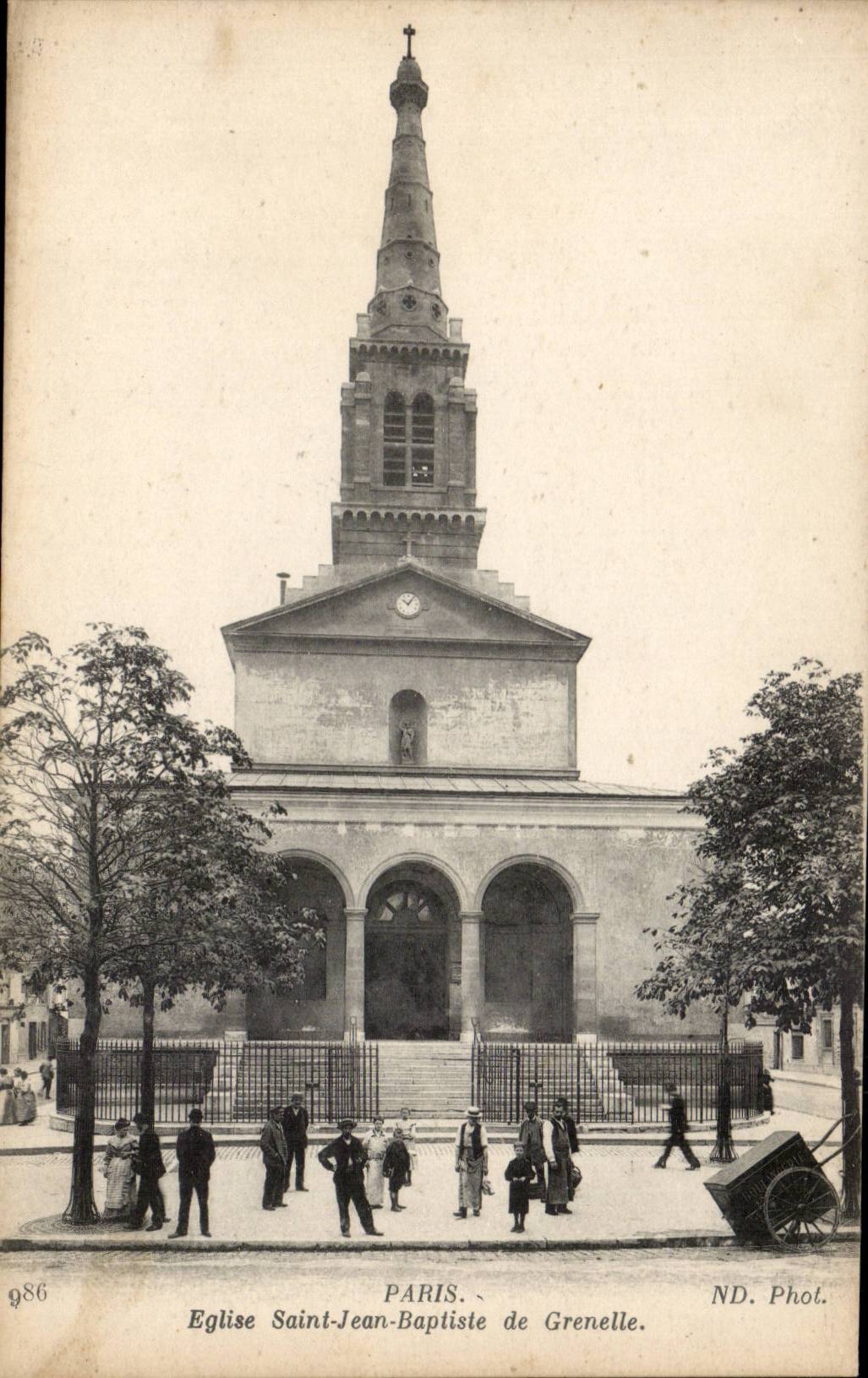 Paris - 15 - Church Saint Jean Baptiste de Grenelle - CPA