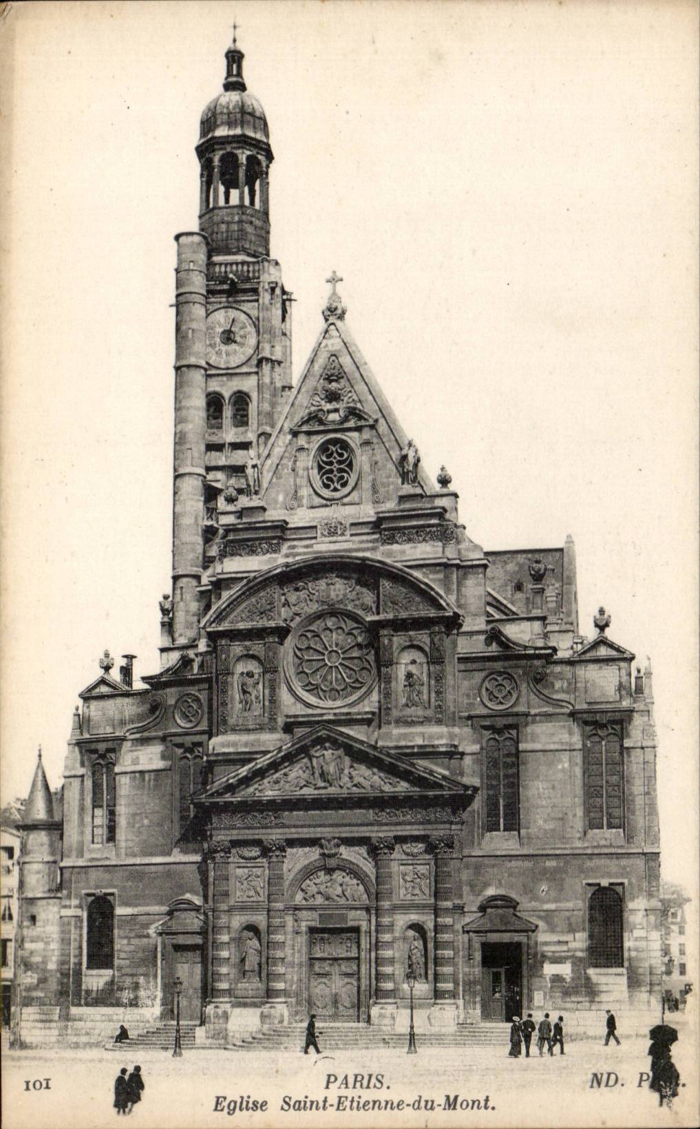 Paris - 5 - Church Saint Etienne of the Mount - CPA