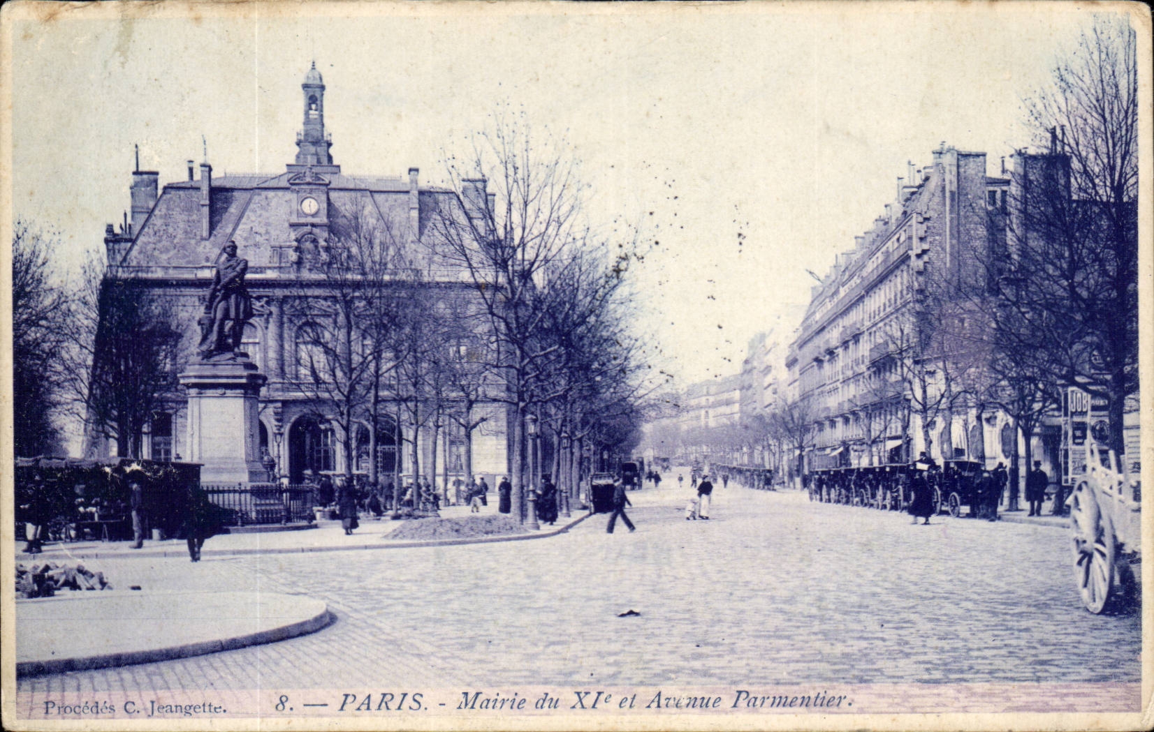 Paris - 11 - Rathaus von 11 und das Parmentier - CPA auftrat
