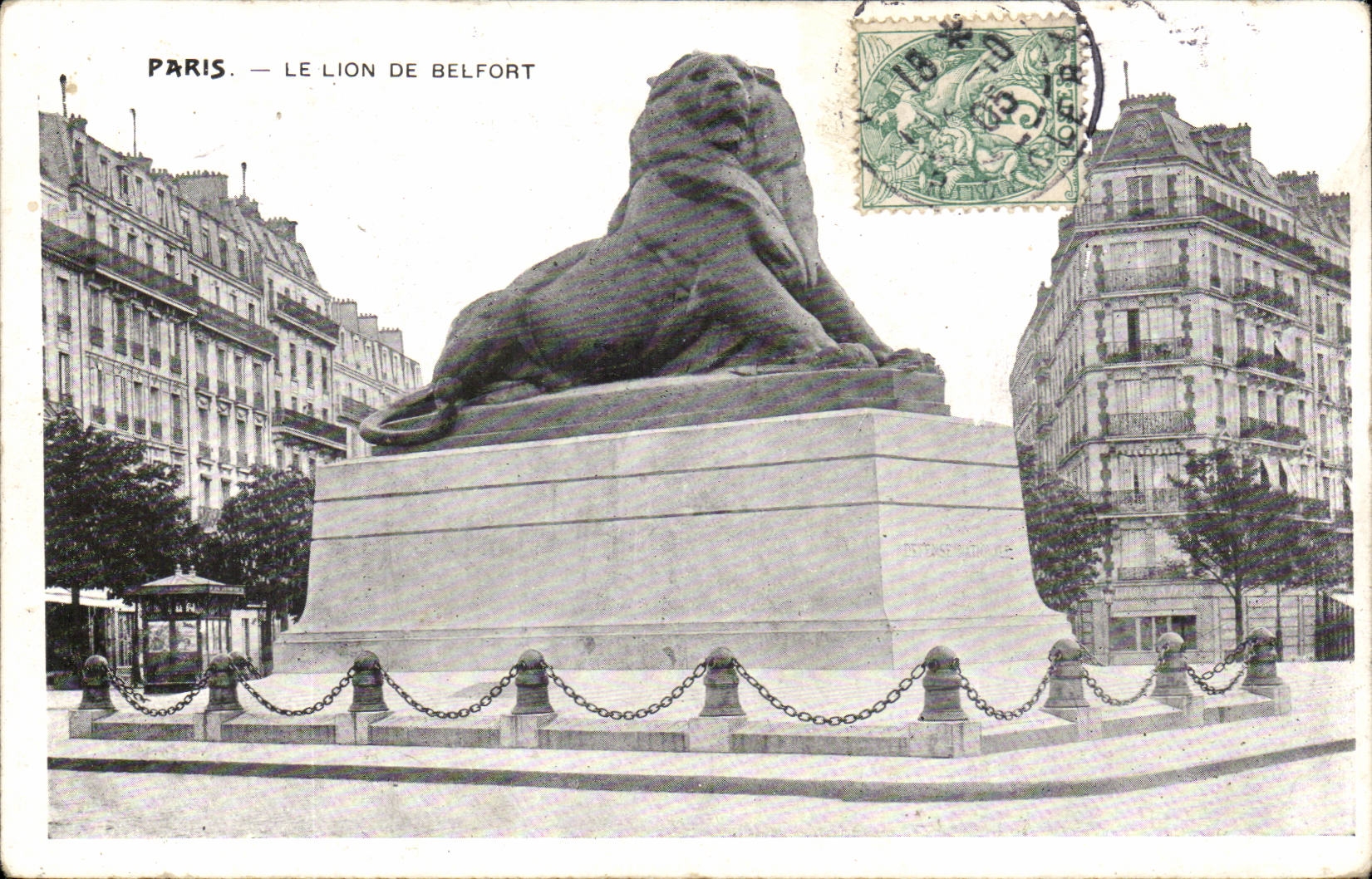 Paris - 14 - the Lion of Belfort - CPA