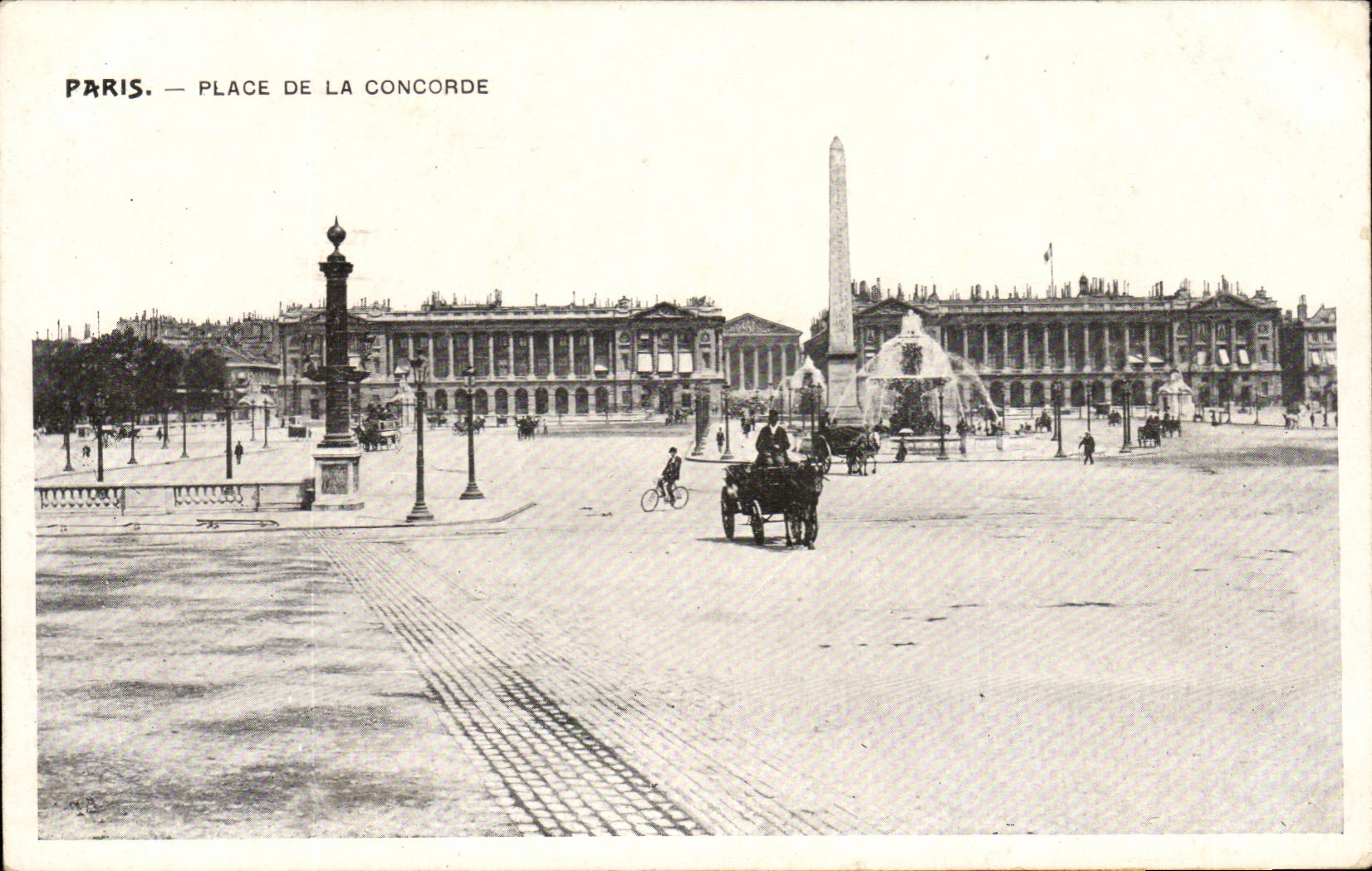 Paris - 8 - Place of the Harmony - bicycle - horse - horse - CPA