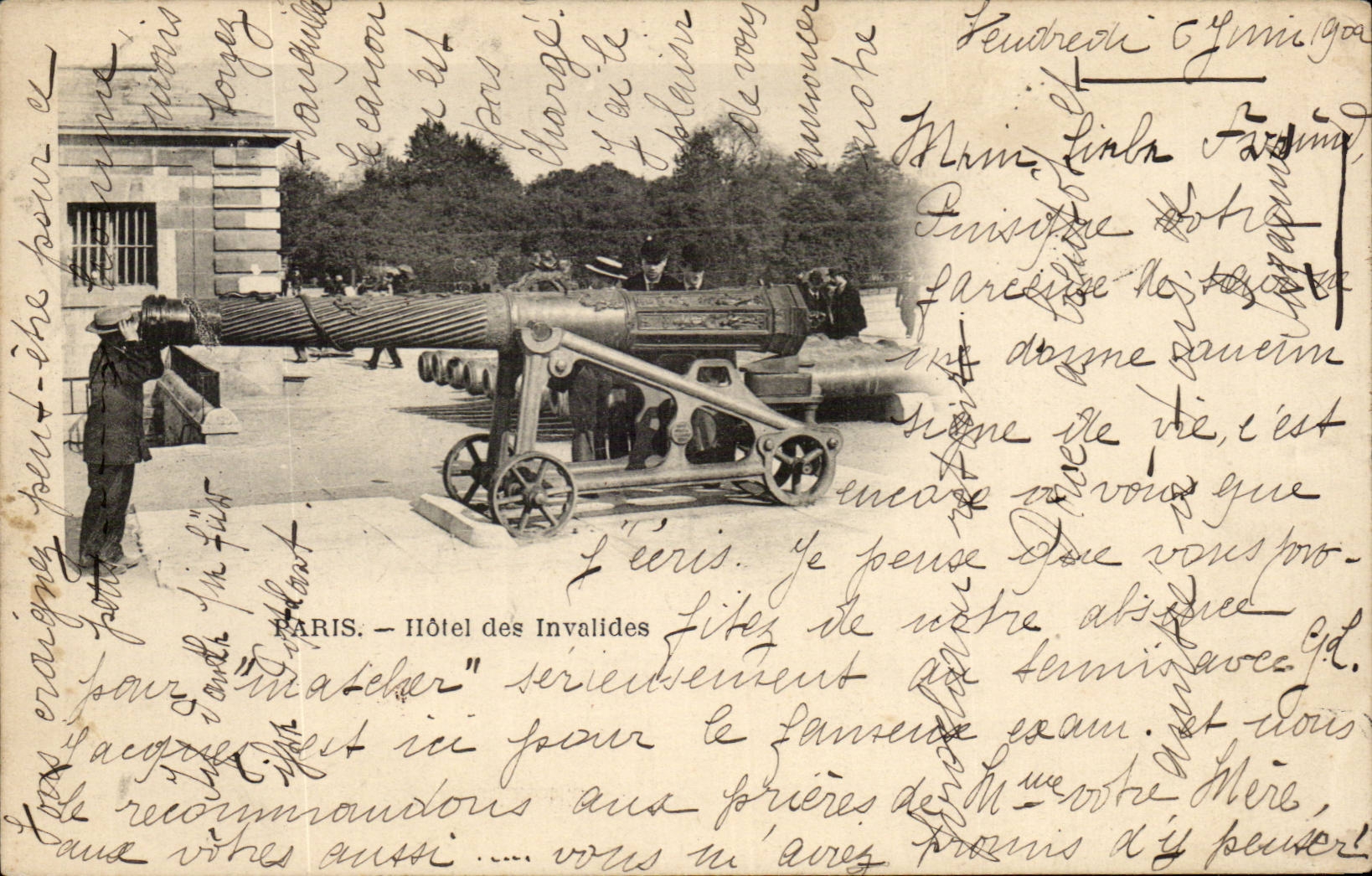 Paris - 7 - Hotel of Invalides - gun - the funny card - CPA