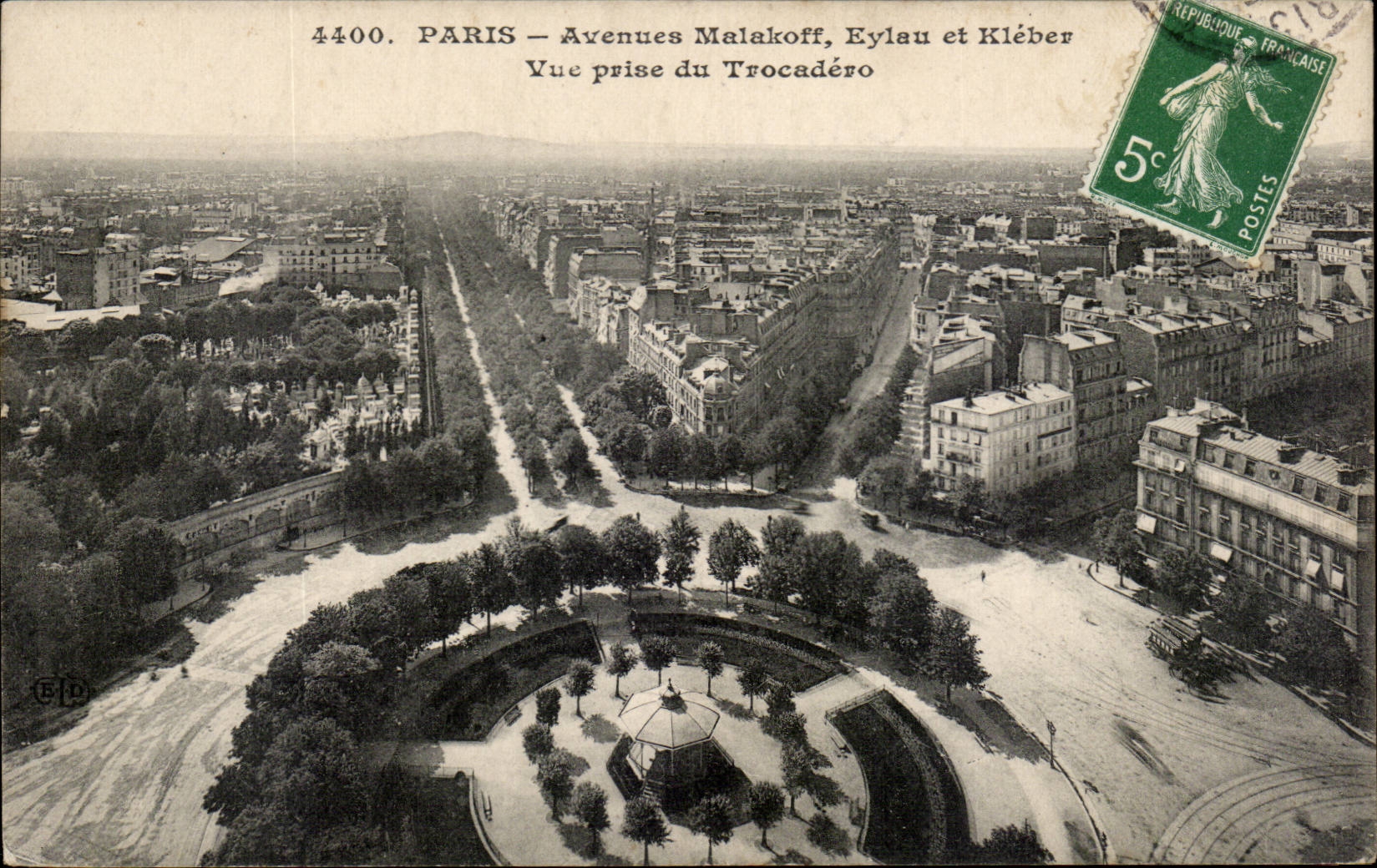 Paris - 8 - Avenue Malakoff Eylau and Kleber - Seen from of Trocadero - CPA