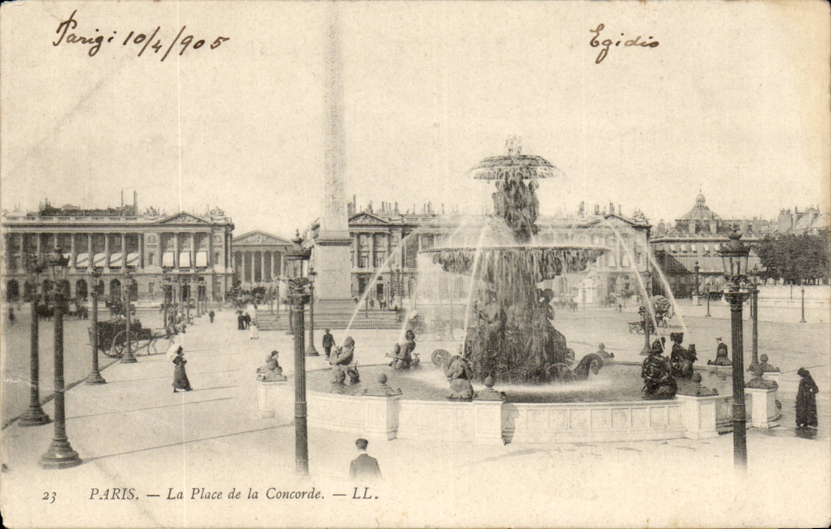 Paris - 8 - Place of the Harmony 1905 - CPA