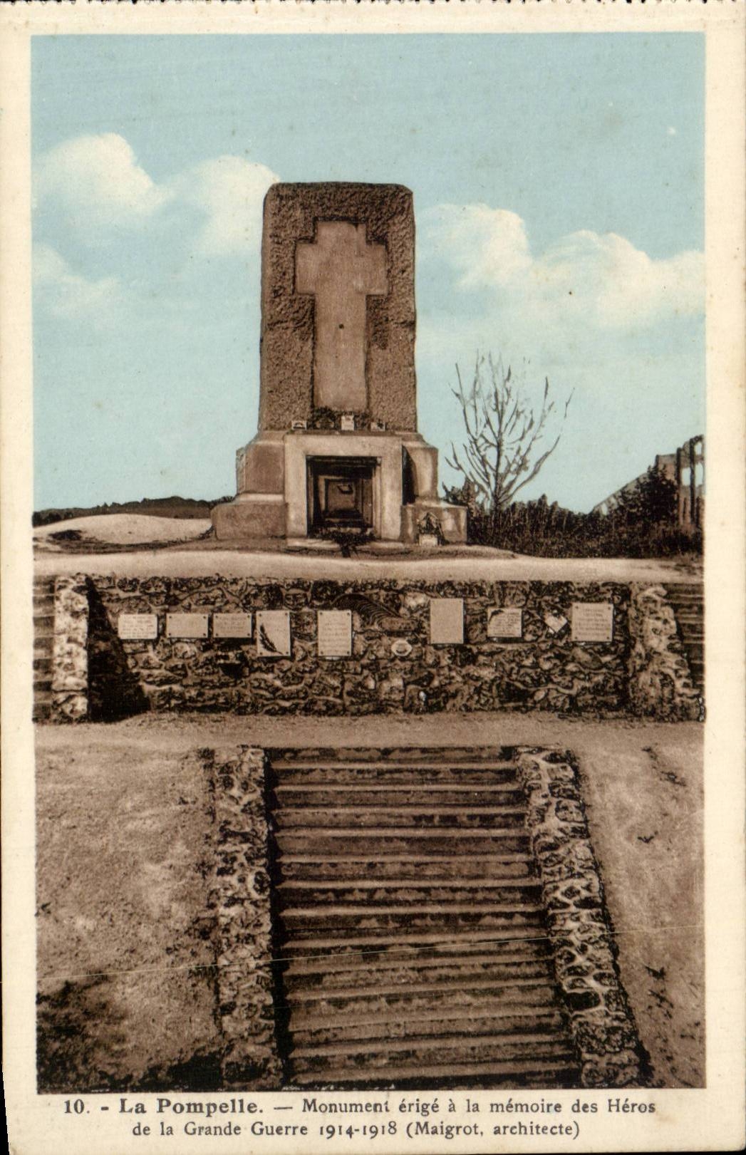 Pompelle - Monument sets up with the memory of the Heroes of the Great War - CPA