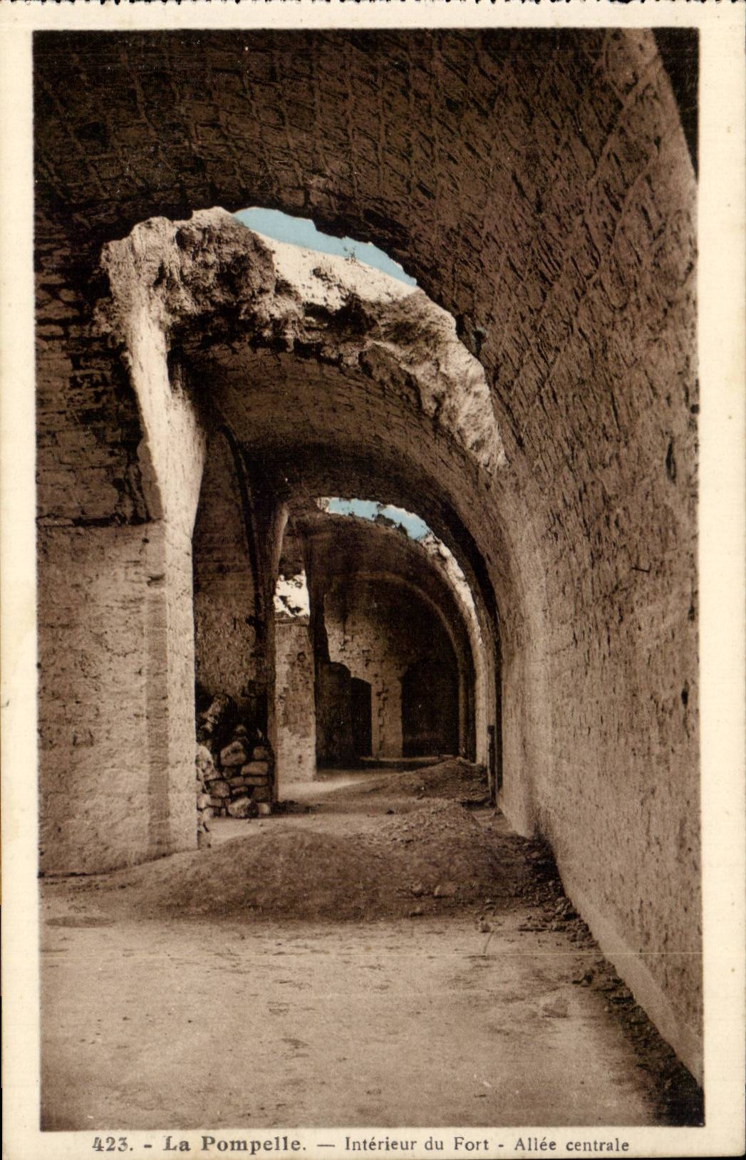 Pompelle - Interior of Fort - Allee Central CPA