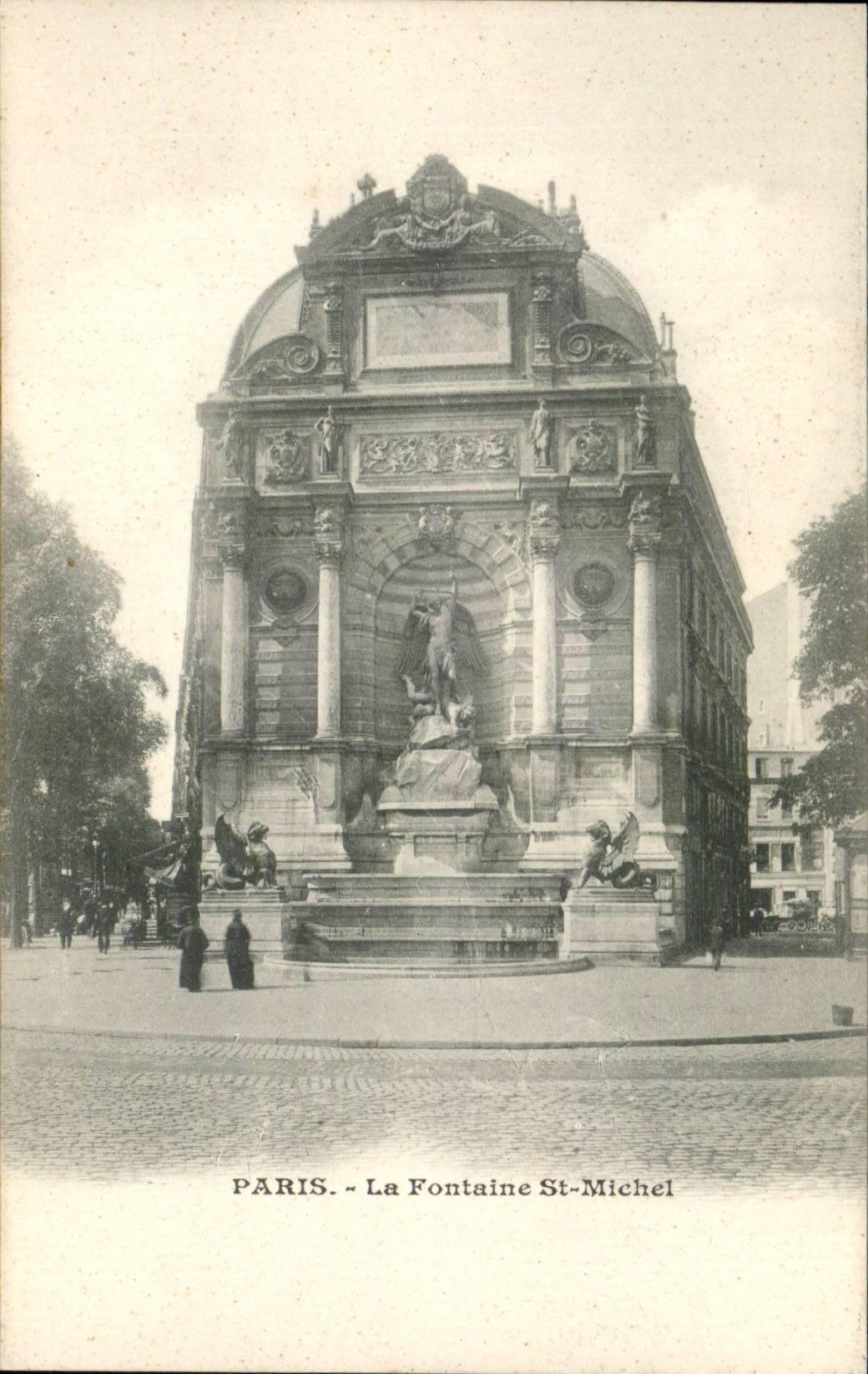 Paris - 4 - La Fontaine Saint Michel - CPA